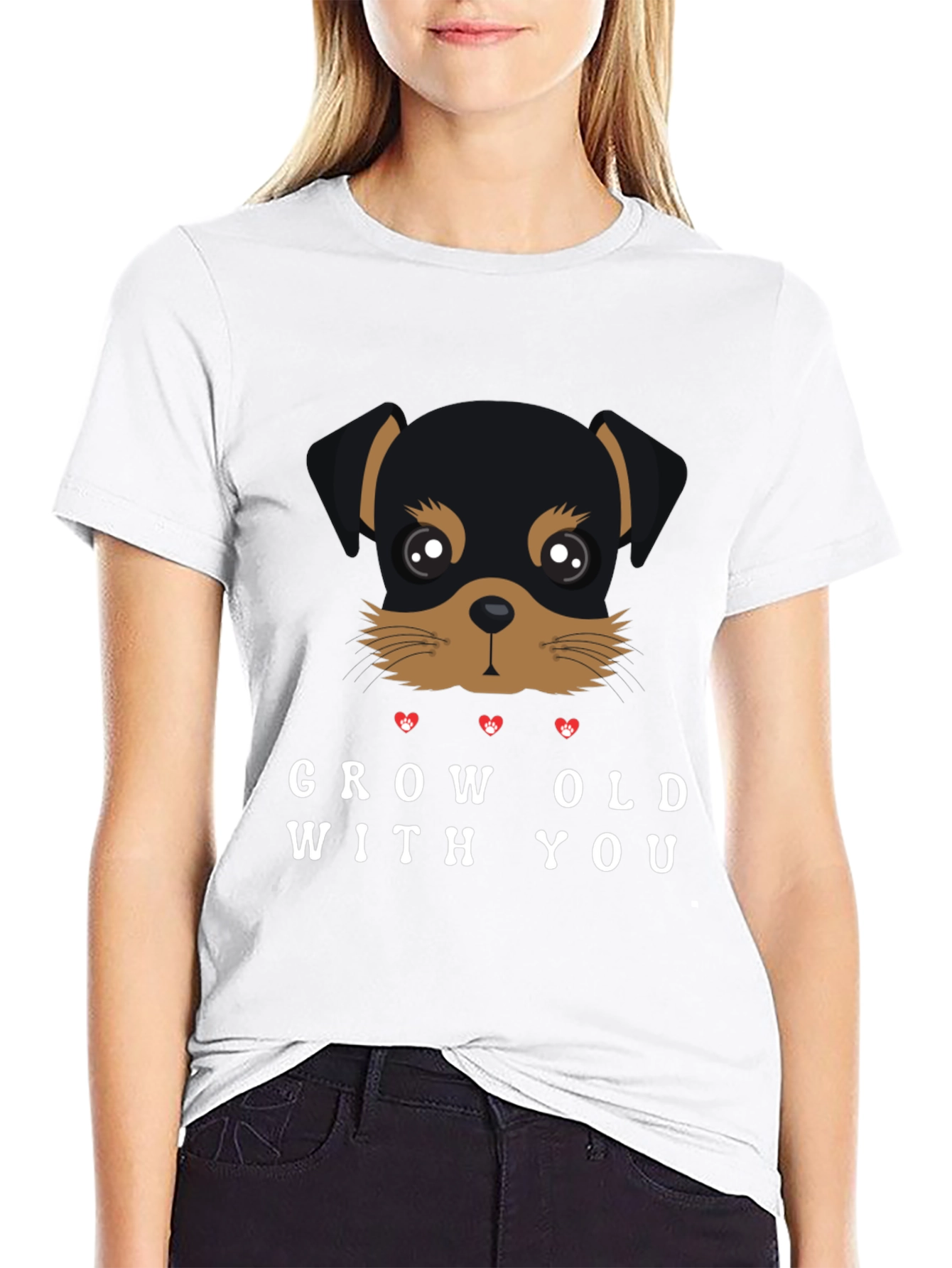 Grow Old With You Rottweiler Graphic Tee