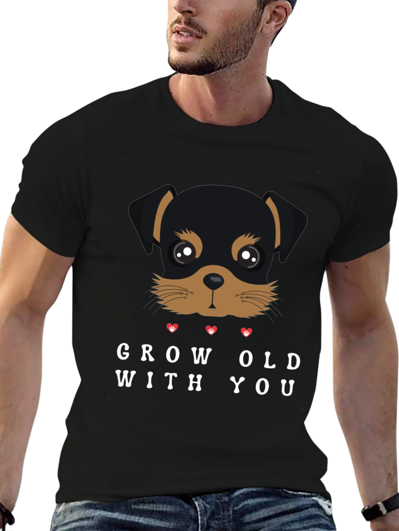 Grow Old With You Rottweiler Graphic Tee