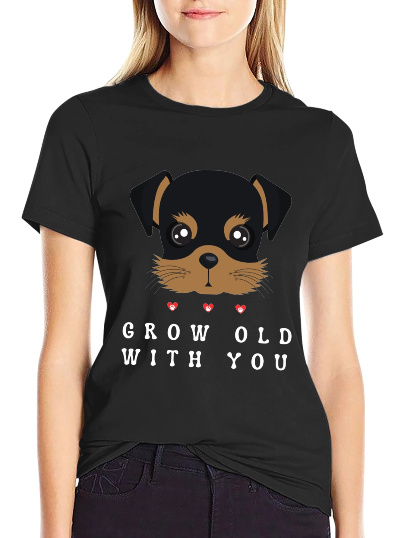 Grow Old With You Rottweiler Graphic Tee