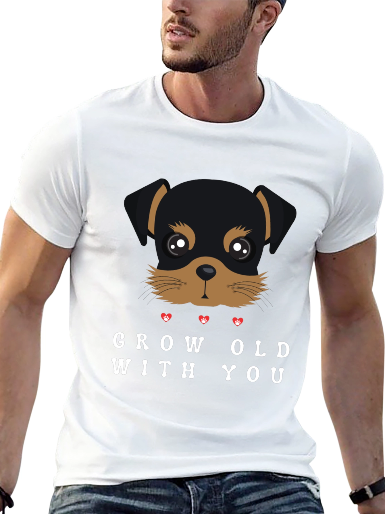 Grow Old With You Rottweiler Graphic Tee