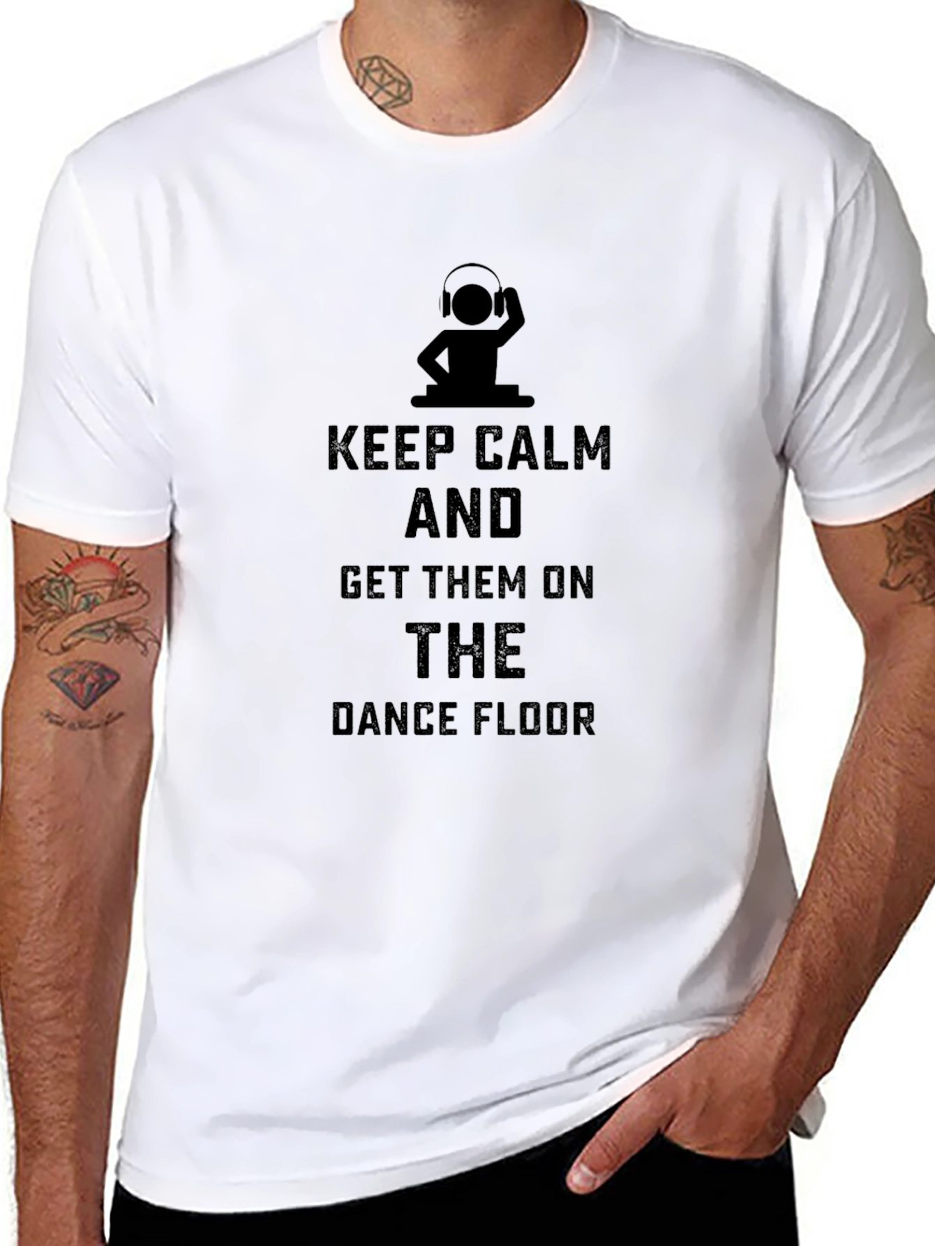 Keep Calm DJ Black T-Shirt