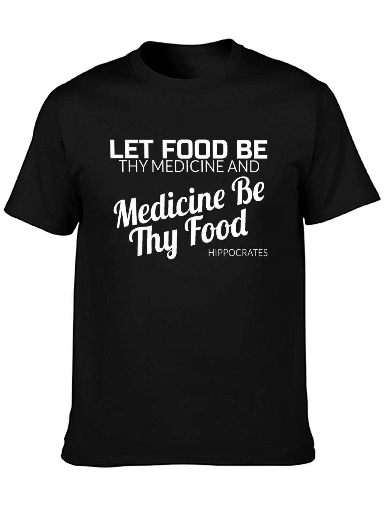 Food Is Medicine T-Shirt - Black Graphic Tee