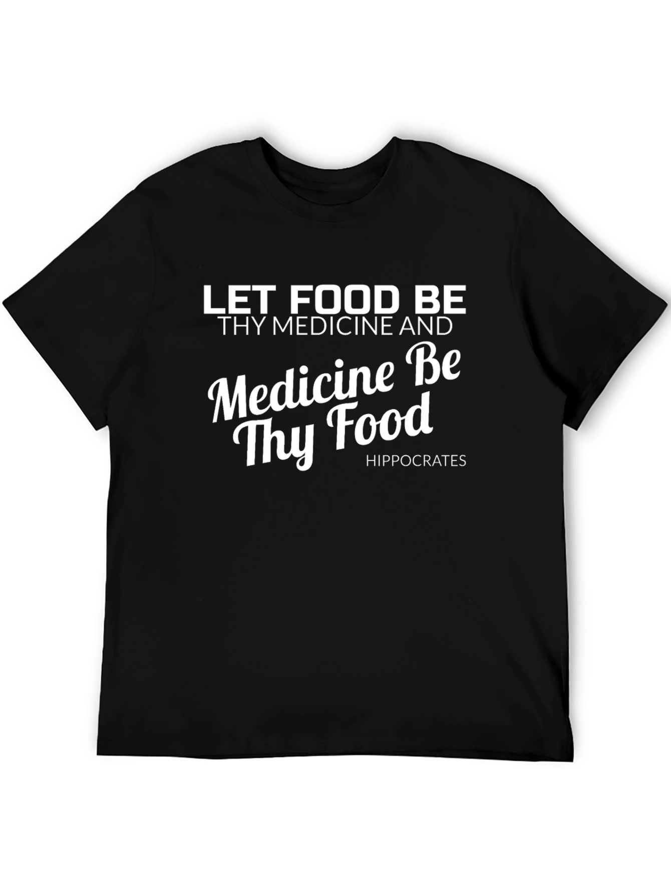 Food Is Medicine T-Shirt - Black Graphic Tee