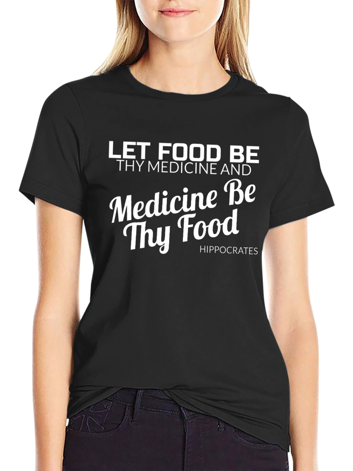 Food Is Medicine T-Shirt - Black Graphic Tee