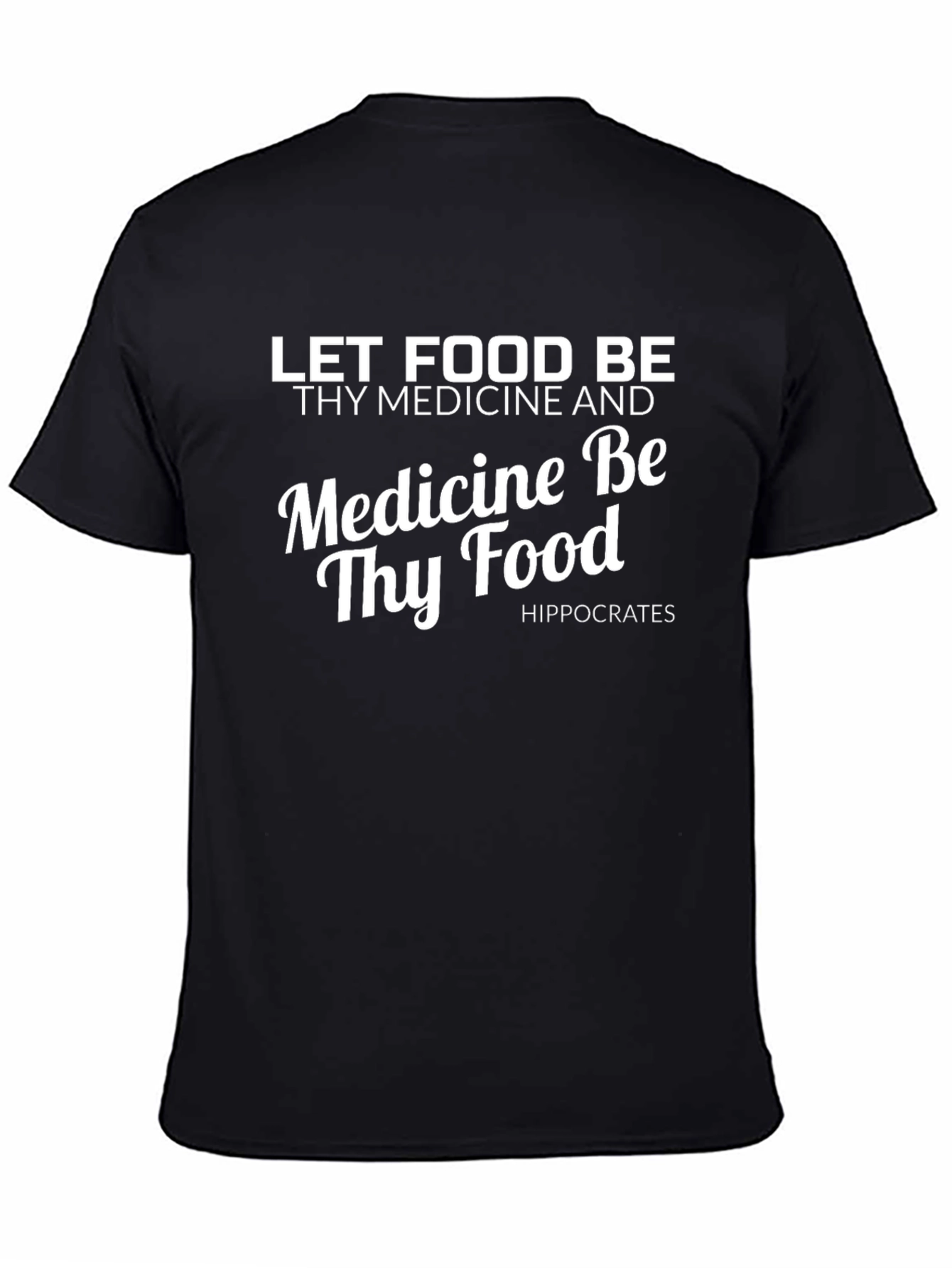Food Is Medicine T-Shirt - Black Graphic Tee
