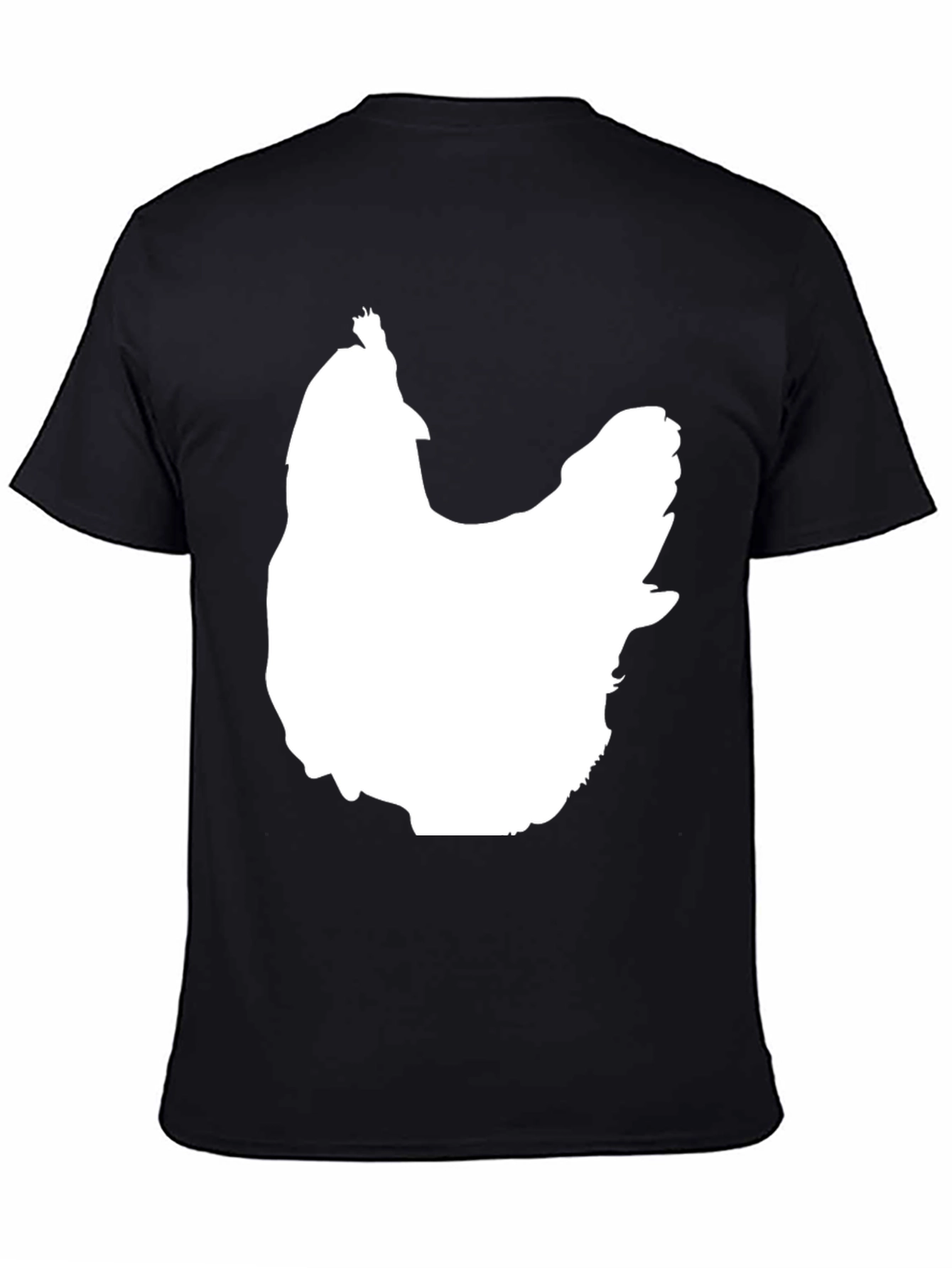Chicken Silhouette Graphic Tee - Black