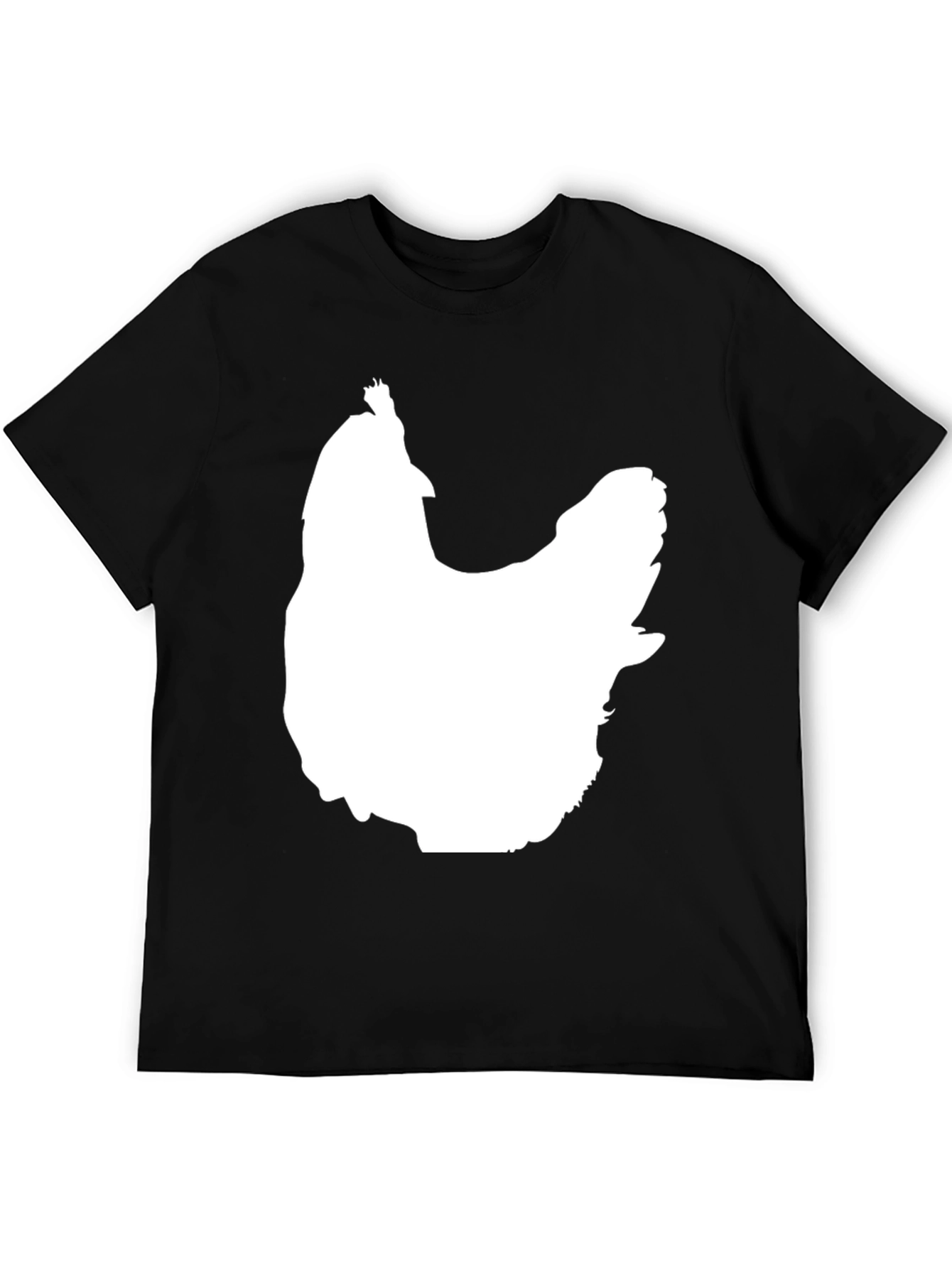 Chicken Silhouette Graphic Tee - Black