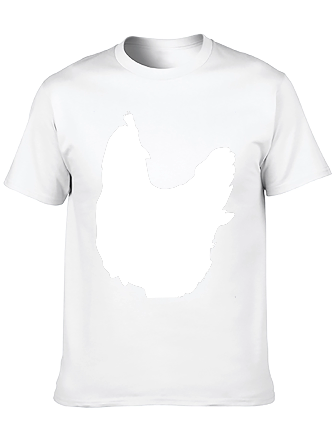 Chicken Silhouette Graphic Tee - Black