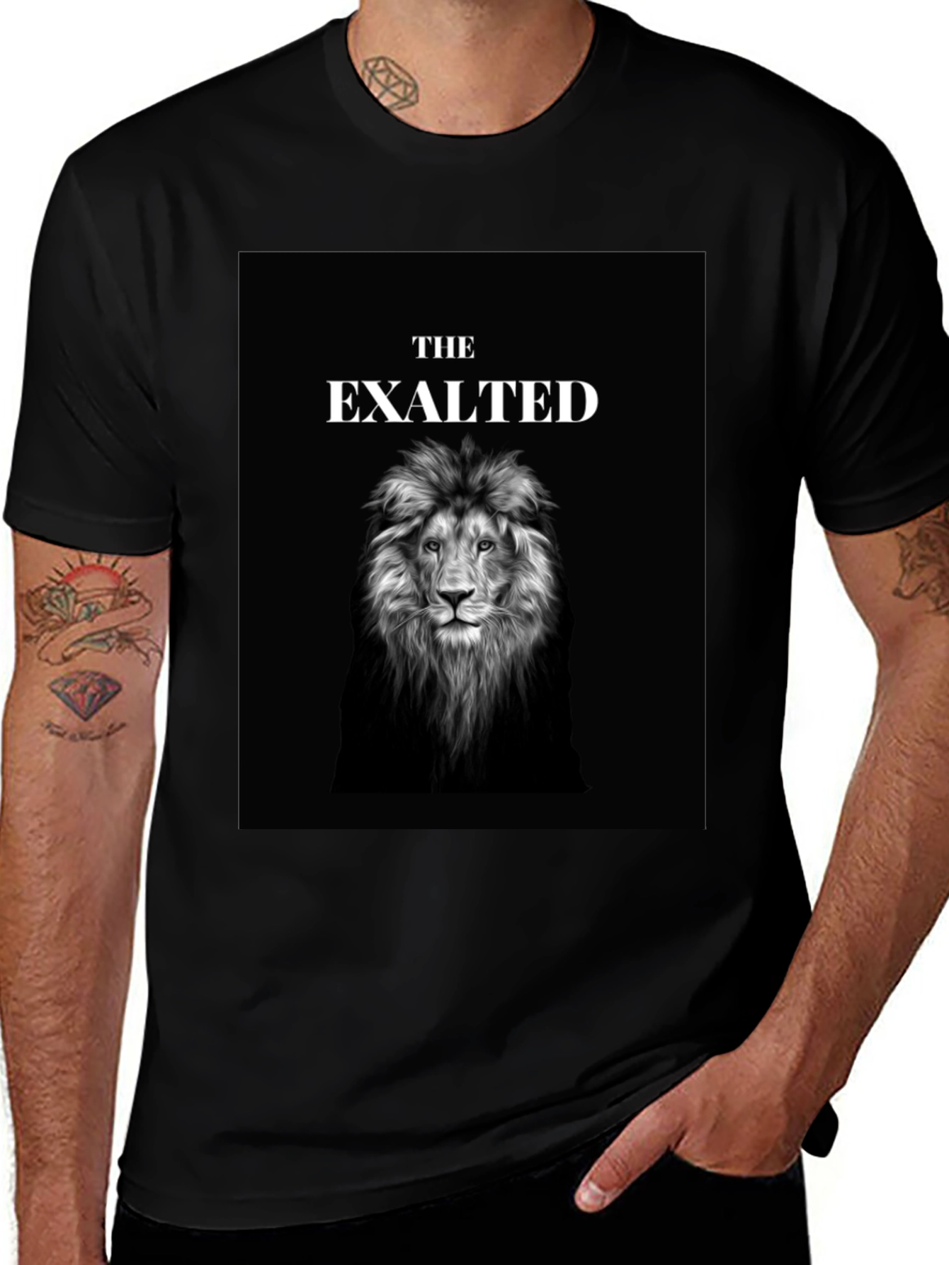 The Exalted Lion Graphic T-Shirt - Black