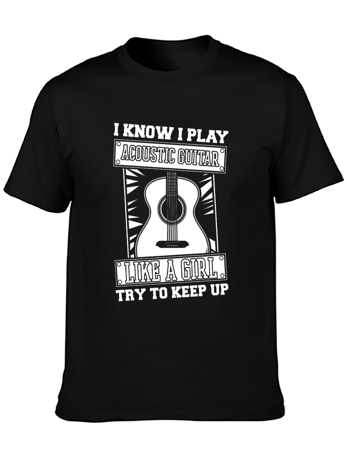 Acoustic Guitar Player T-Shirt Funny Music Tee