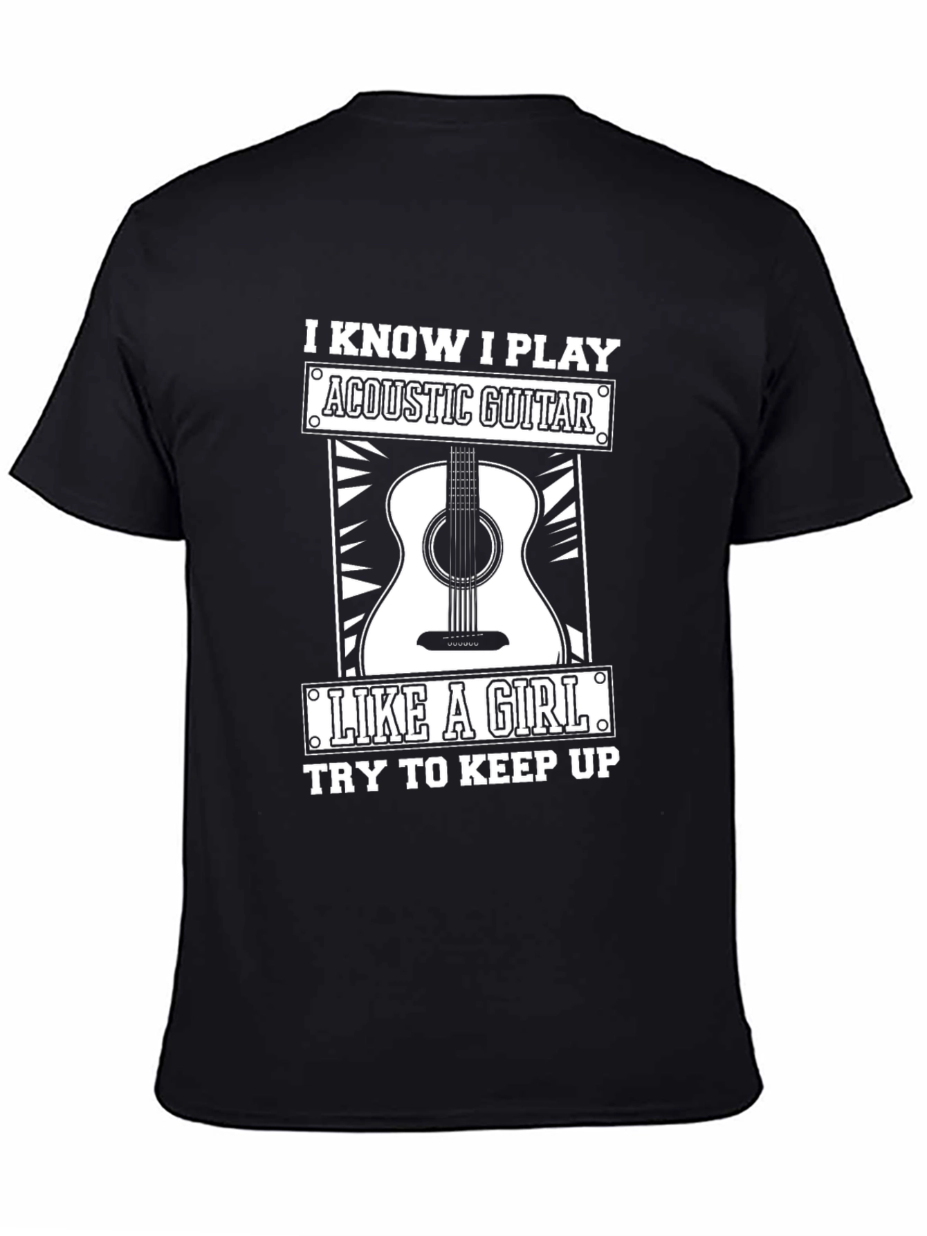Acoustic Guitar Player T-Shirt Funny Music Tee