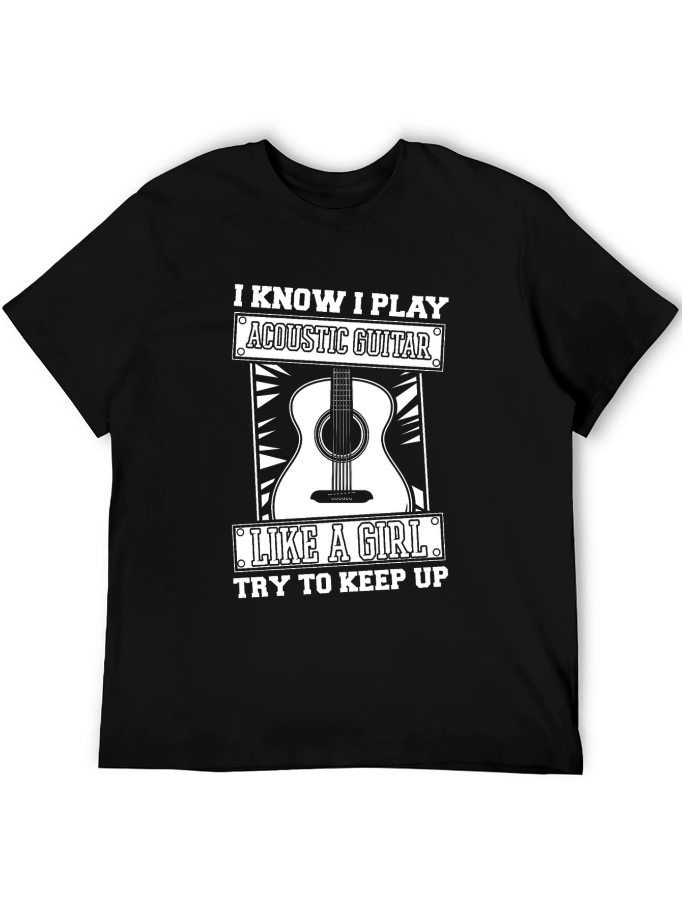 Acoustic Guitar Player T-Shirt Funny Music Tee