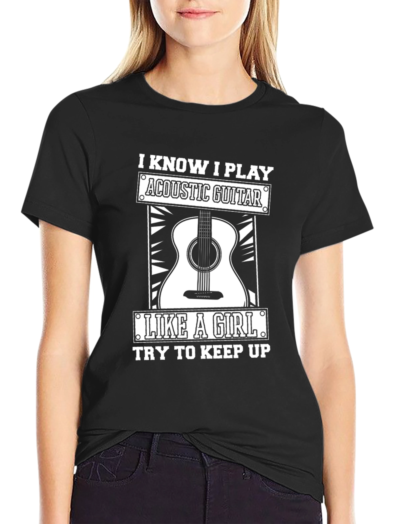 Acoustic Guitar Player T-Shirt Funny Music Tee