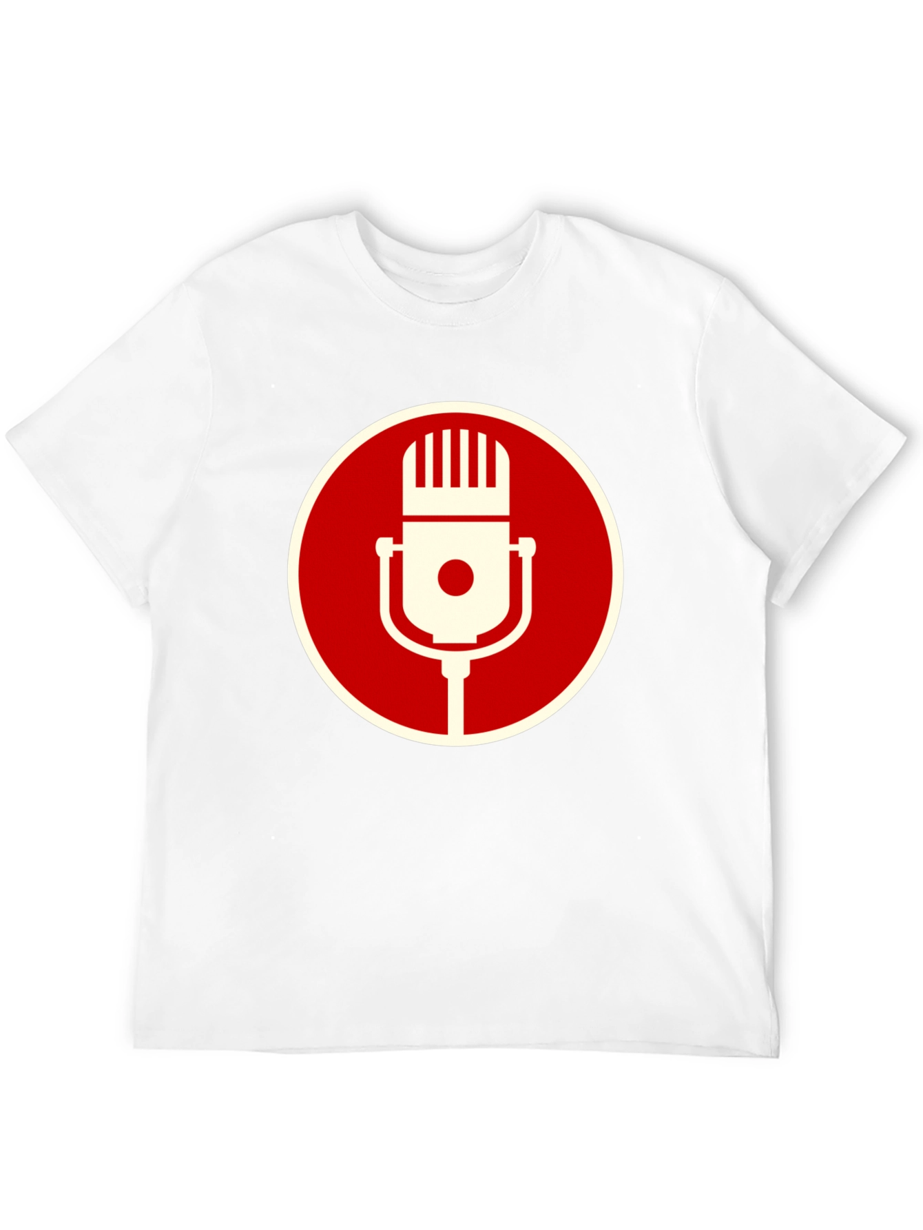 Retro Microphone Graphic Tee - Classic Vocal Style