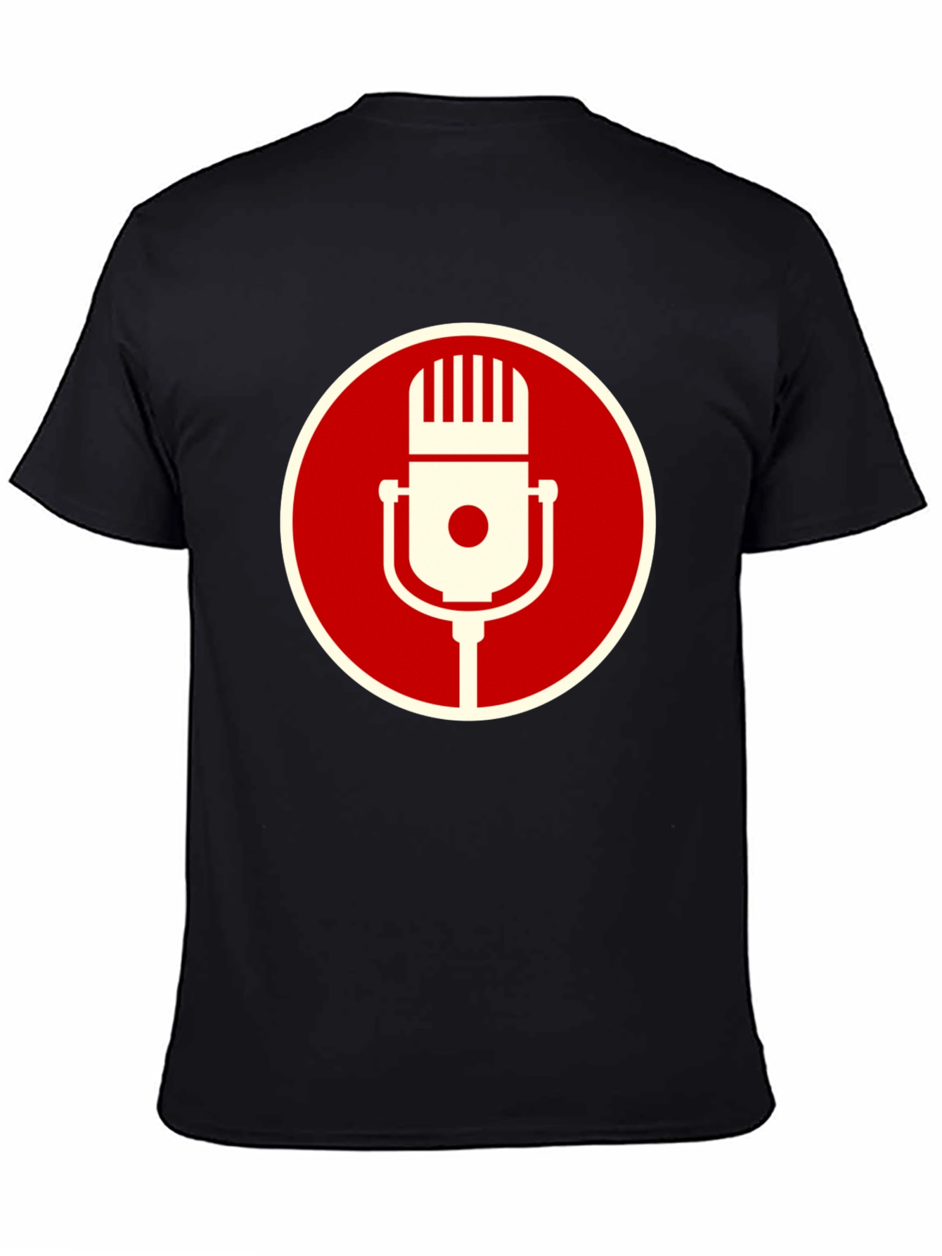 Retro Microphone Graphic Tee - Classic Vocal Style