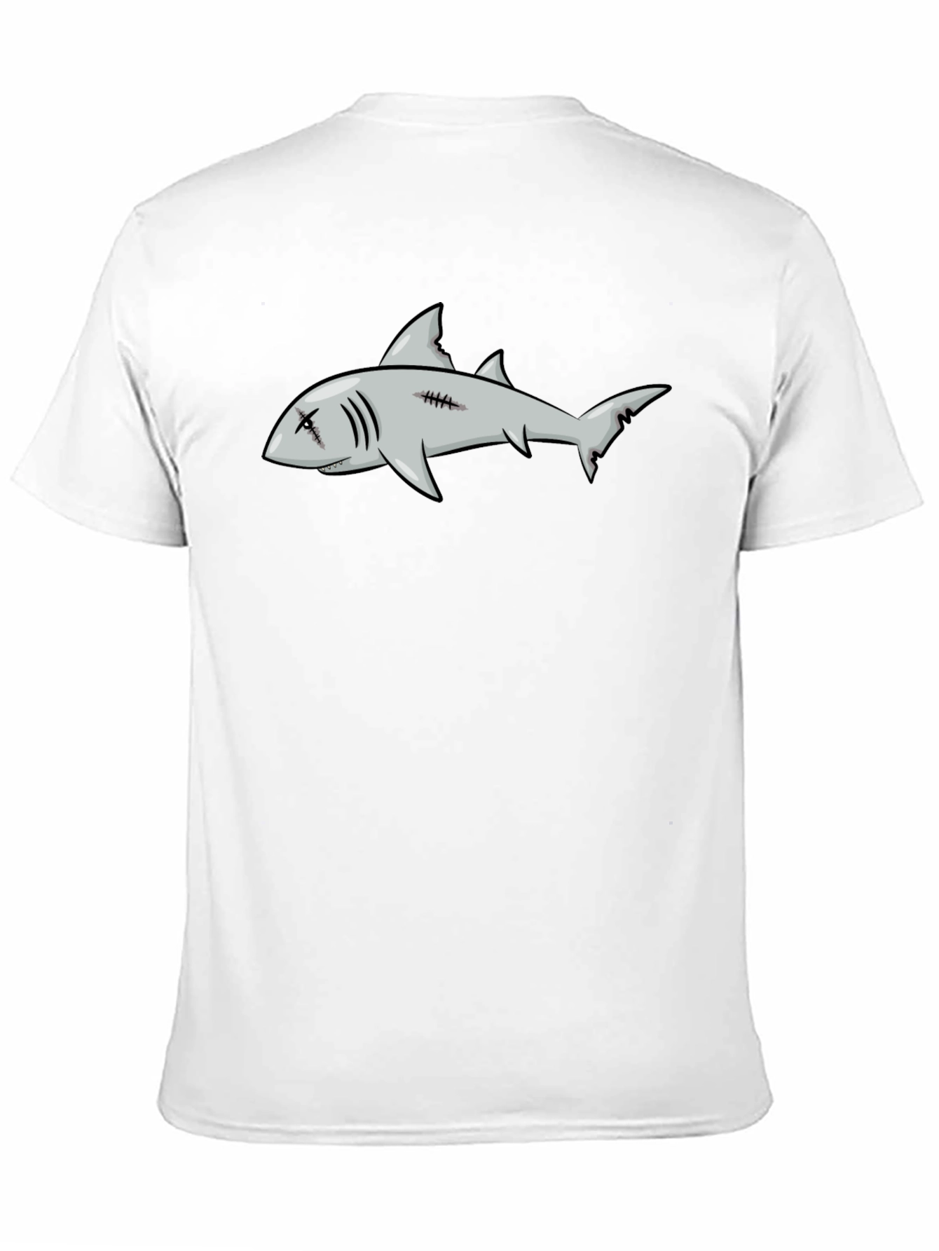 Shark Graphic Print Black Tee