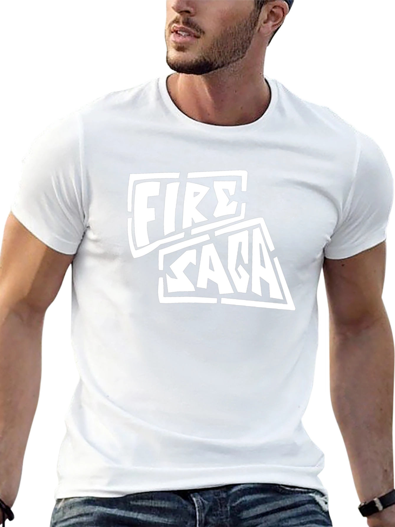 Fire Saga Graphic Tee - Black Cotton T-Shirt