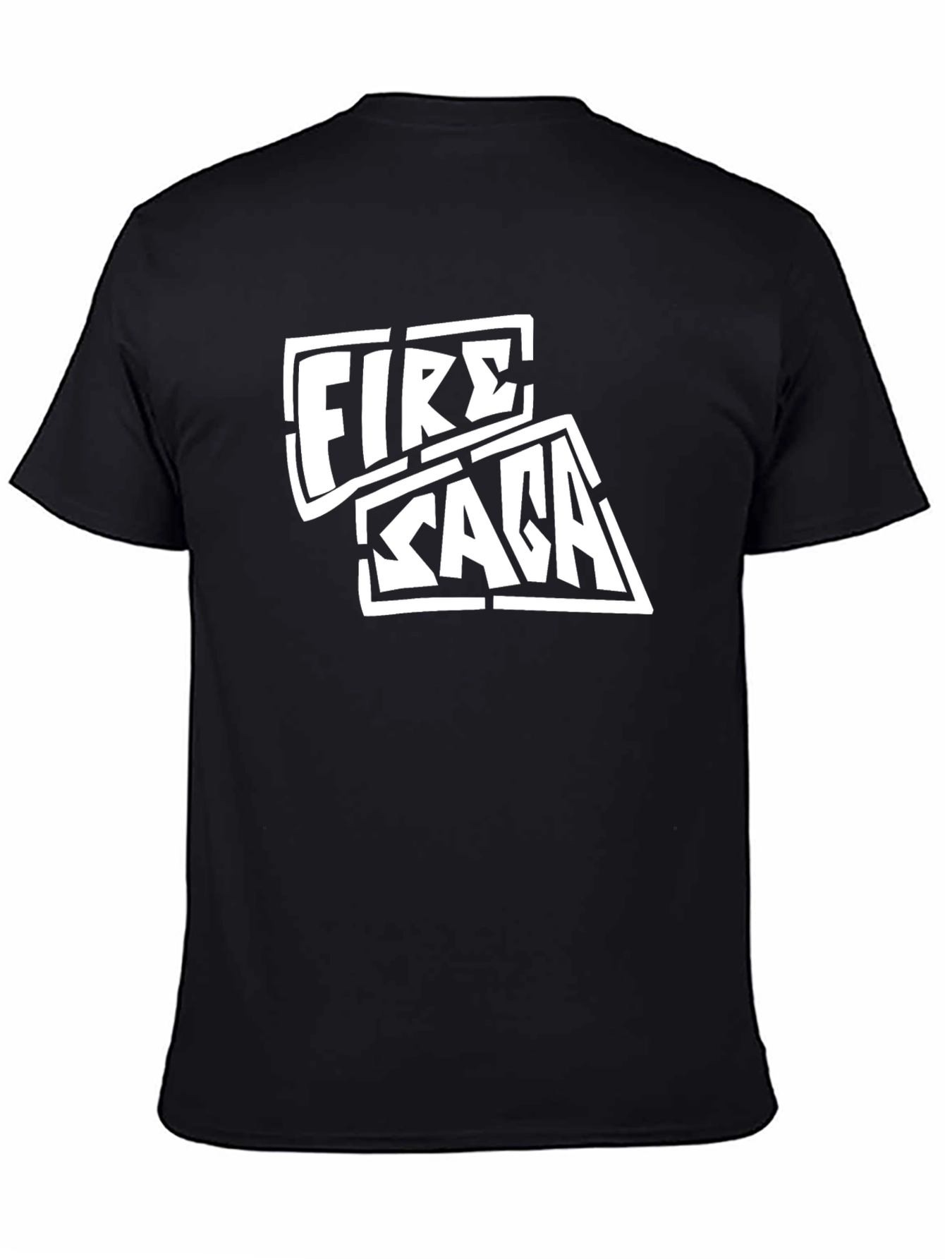 Fire Saga Graphic Tee - Black Cotton T-Shirt