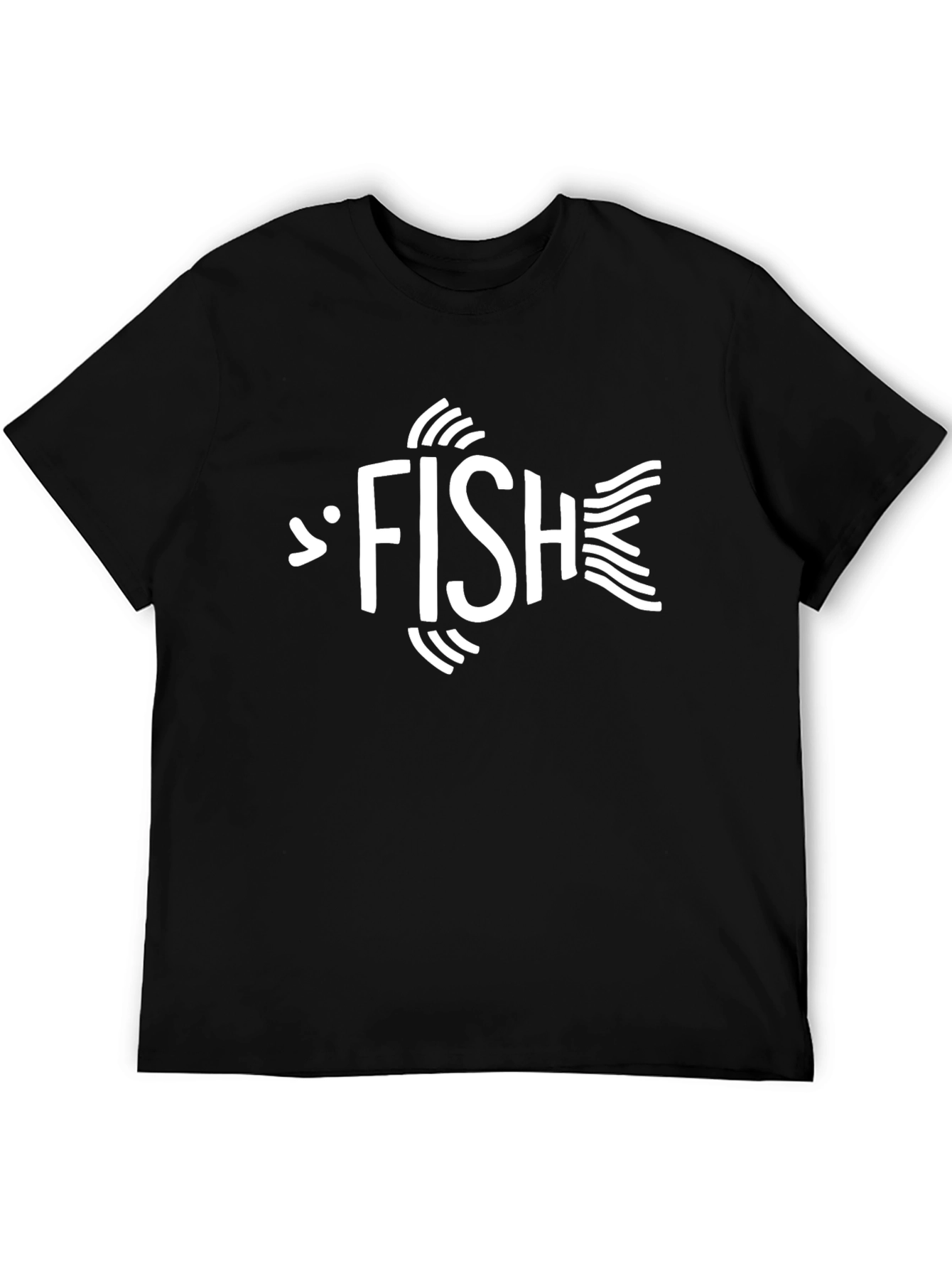 Funny Fish Graphic T-Shirt - Black