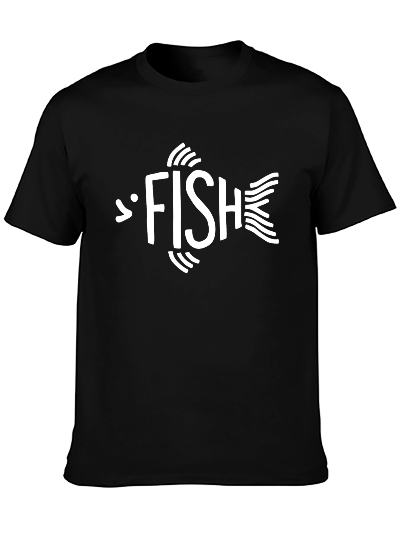 Funny Fish Graphic T-Shirt - Black