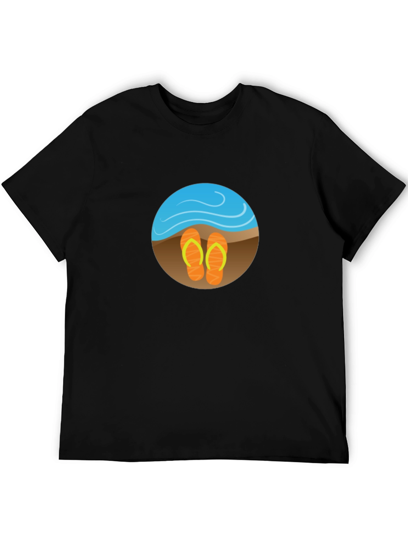 Beach Vibes Graphic Tee - Mens Black T-Shirt
