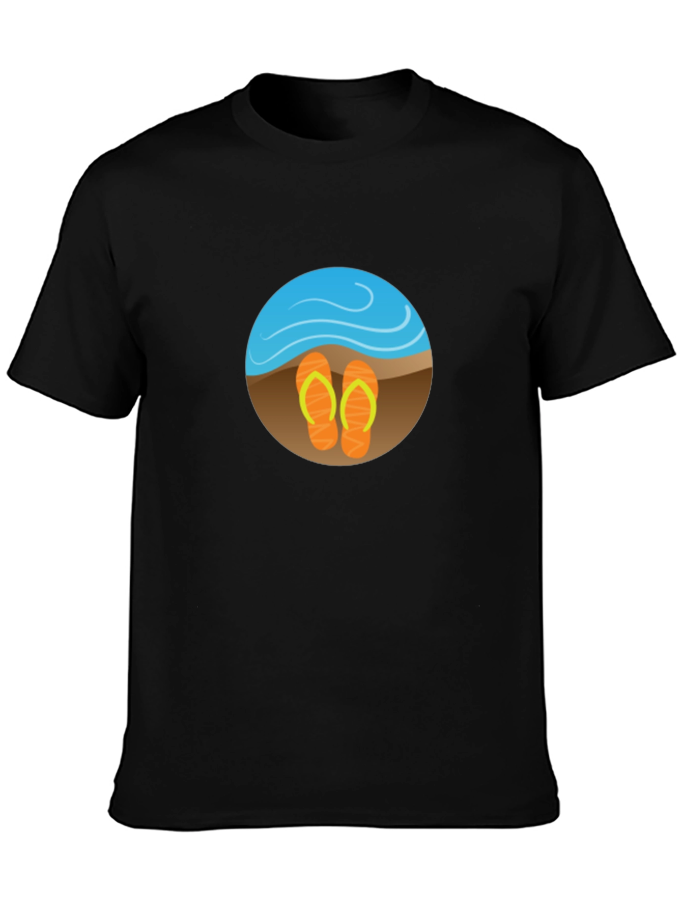 Beach Vibes Graphic Tee - Mens Black T-Shirt