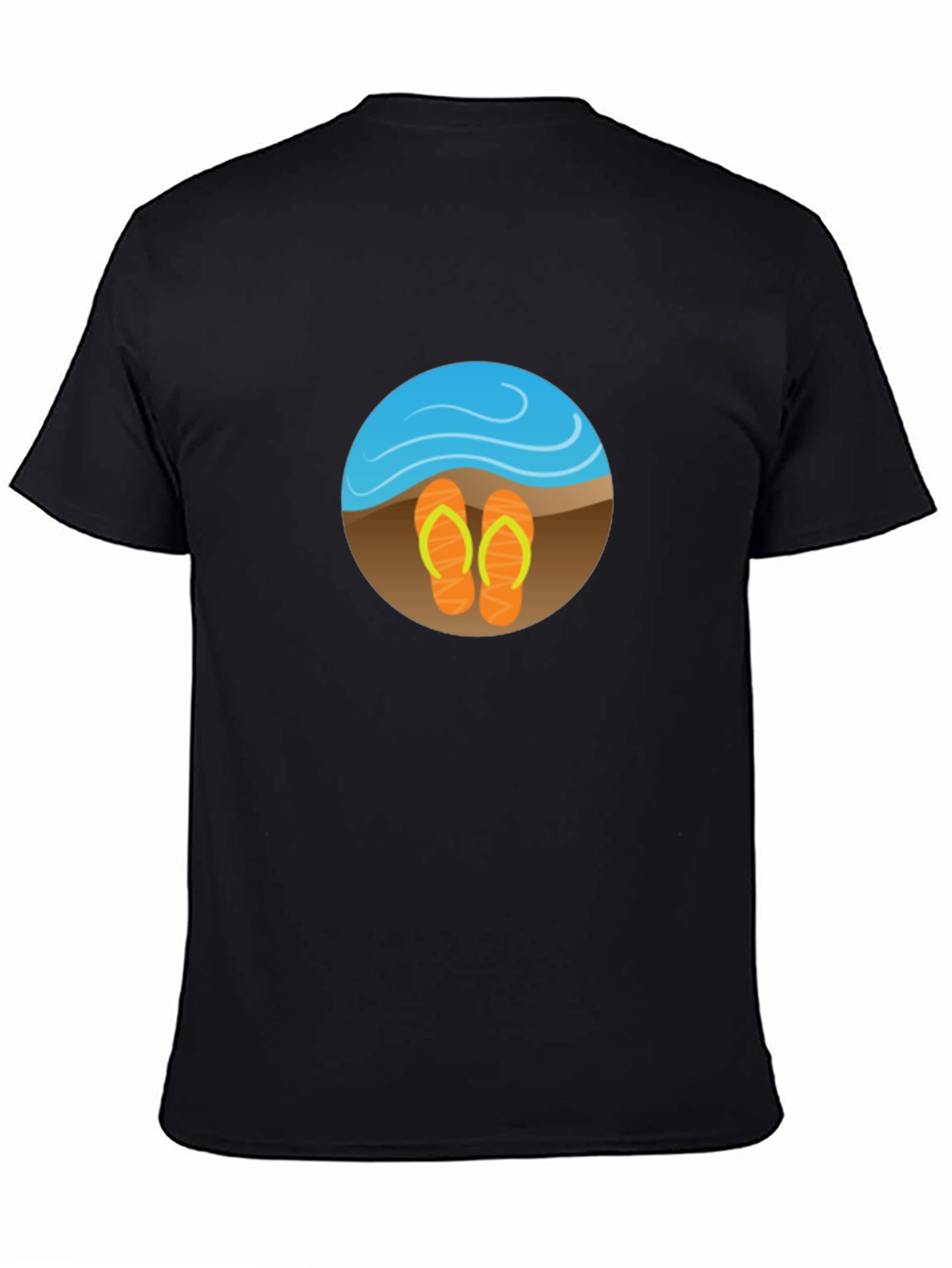 Beach Vibes Graphic Tee - Mens Black T-Shirt
