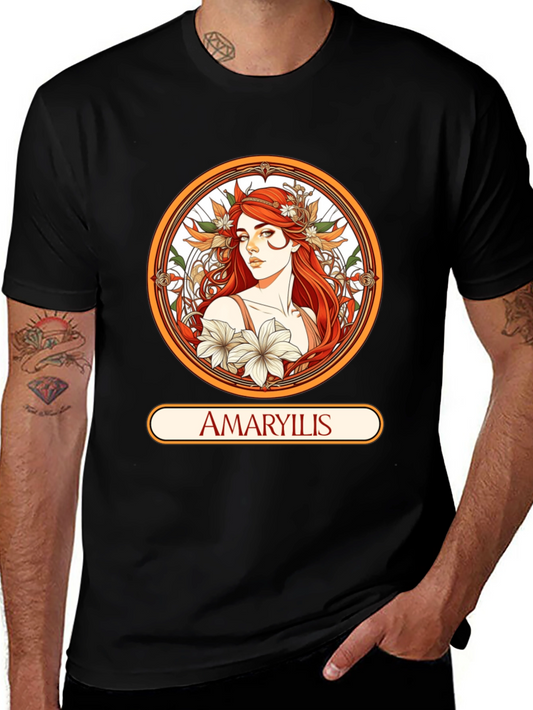 Amaryllis Woman Black T-shirt
