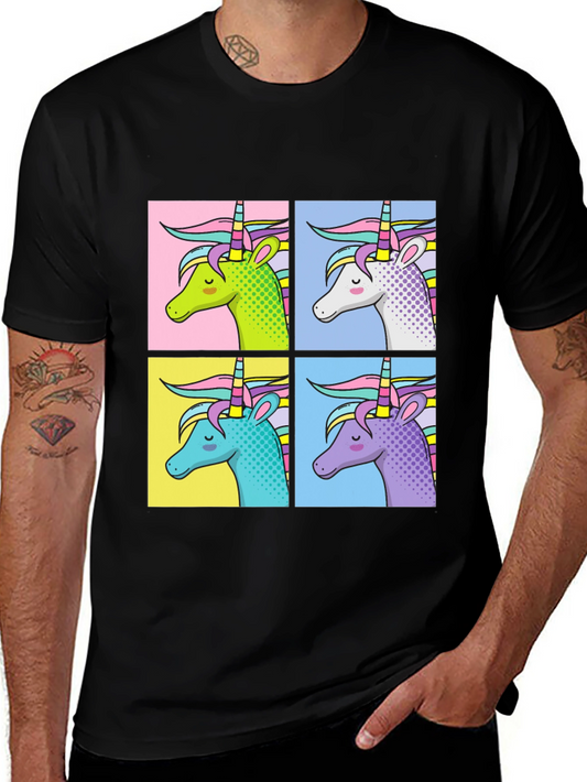 Unicorn Pop Art T-Shirt - Quirky Graphic Tee