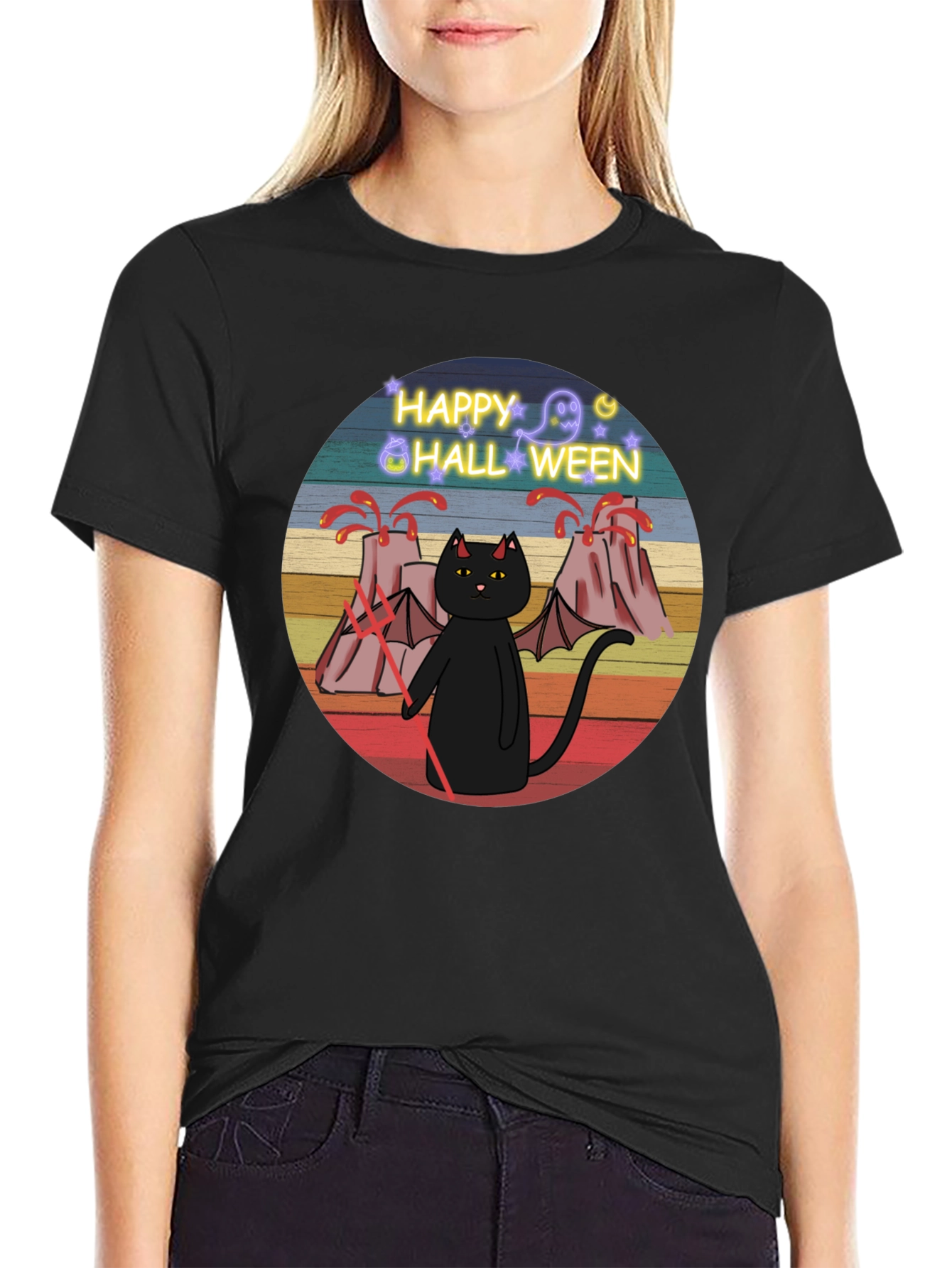 Happy Halloween Cat T-Shirt