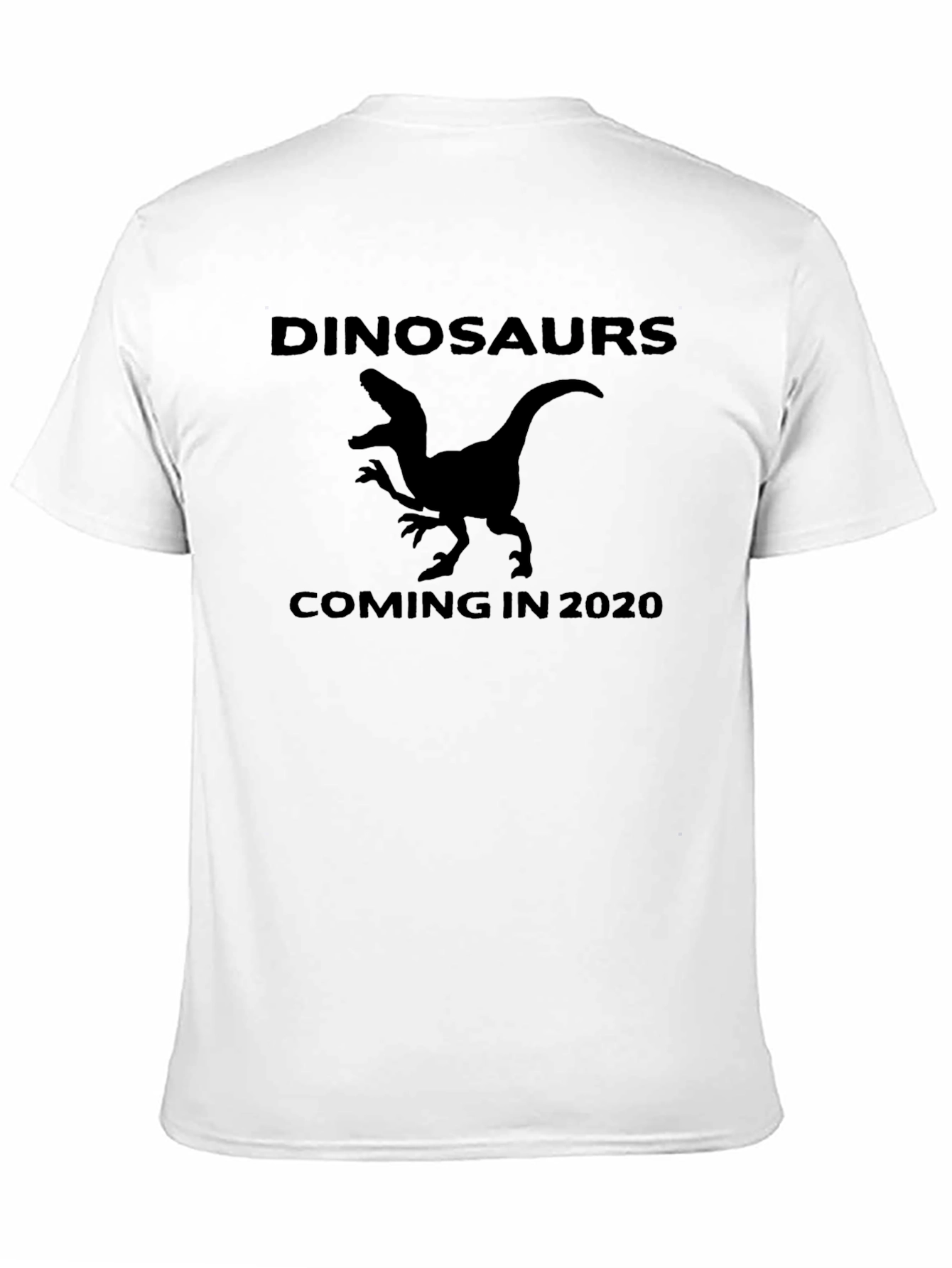Dinosaurs Coming in 2020 Black Graphic T-Shirt