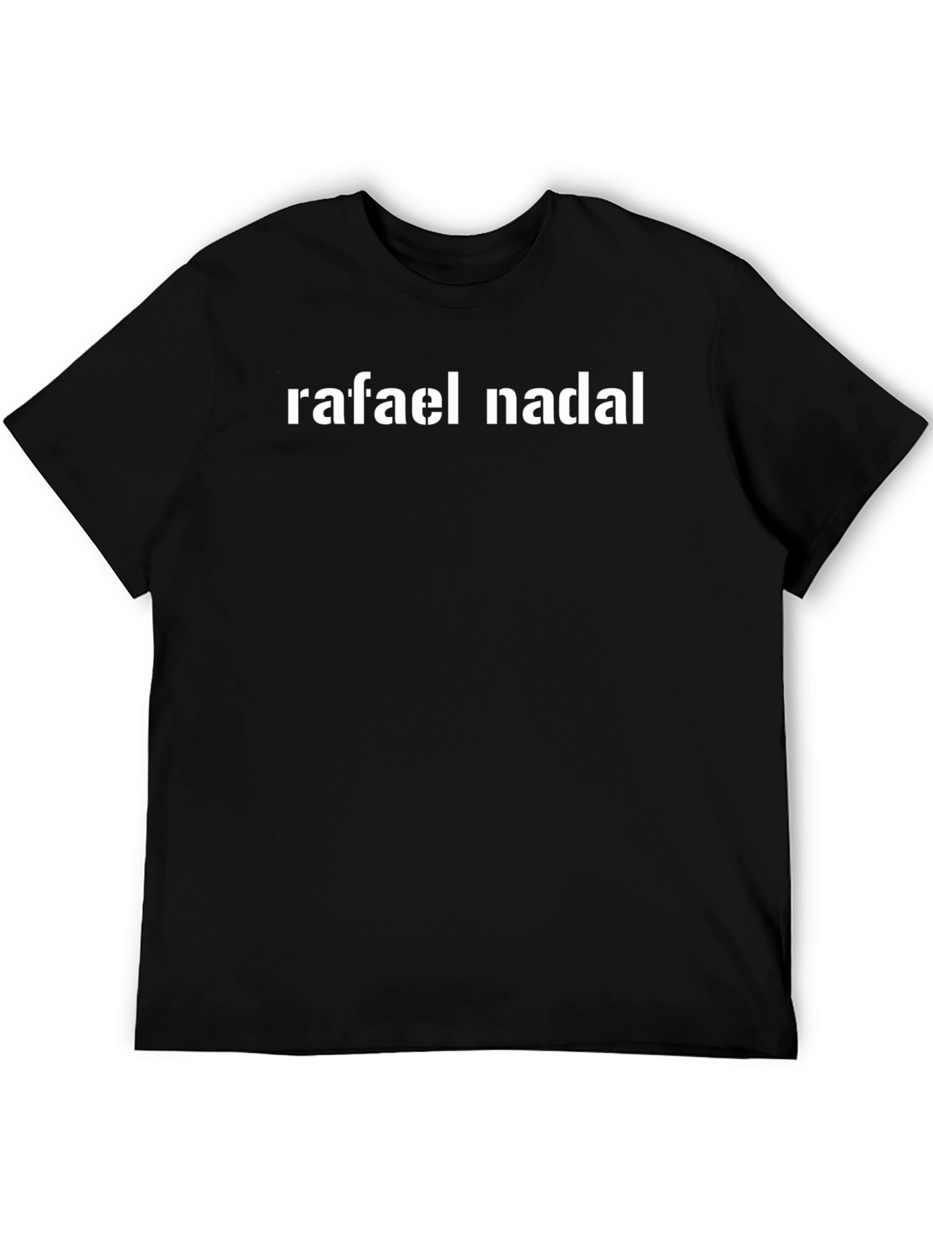 Rafael Nadal Graphic Tee - Black Cotton T-Shirt