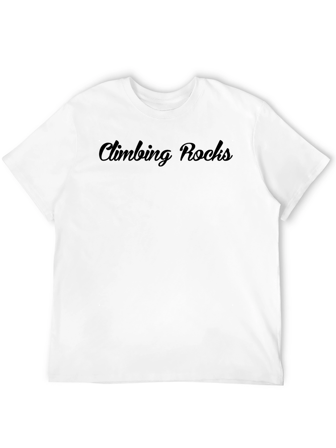 Climbing Rocks Graphic Tee - Soft Black Cotton T-Shirt