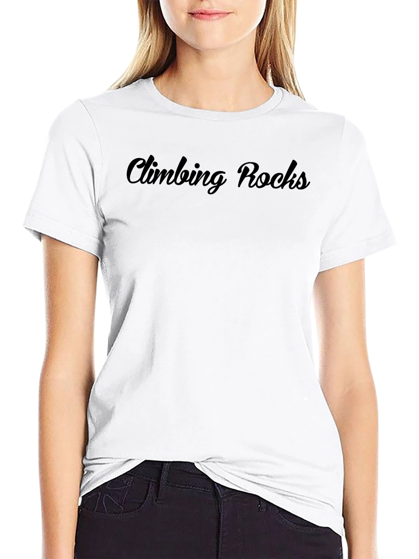 Climbing Rocks Graphic Tee - Soft Black Cotton T-Shirt