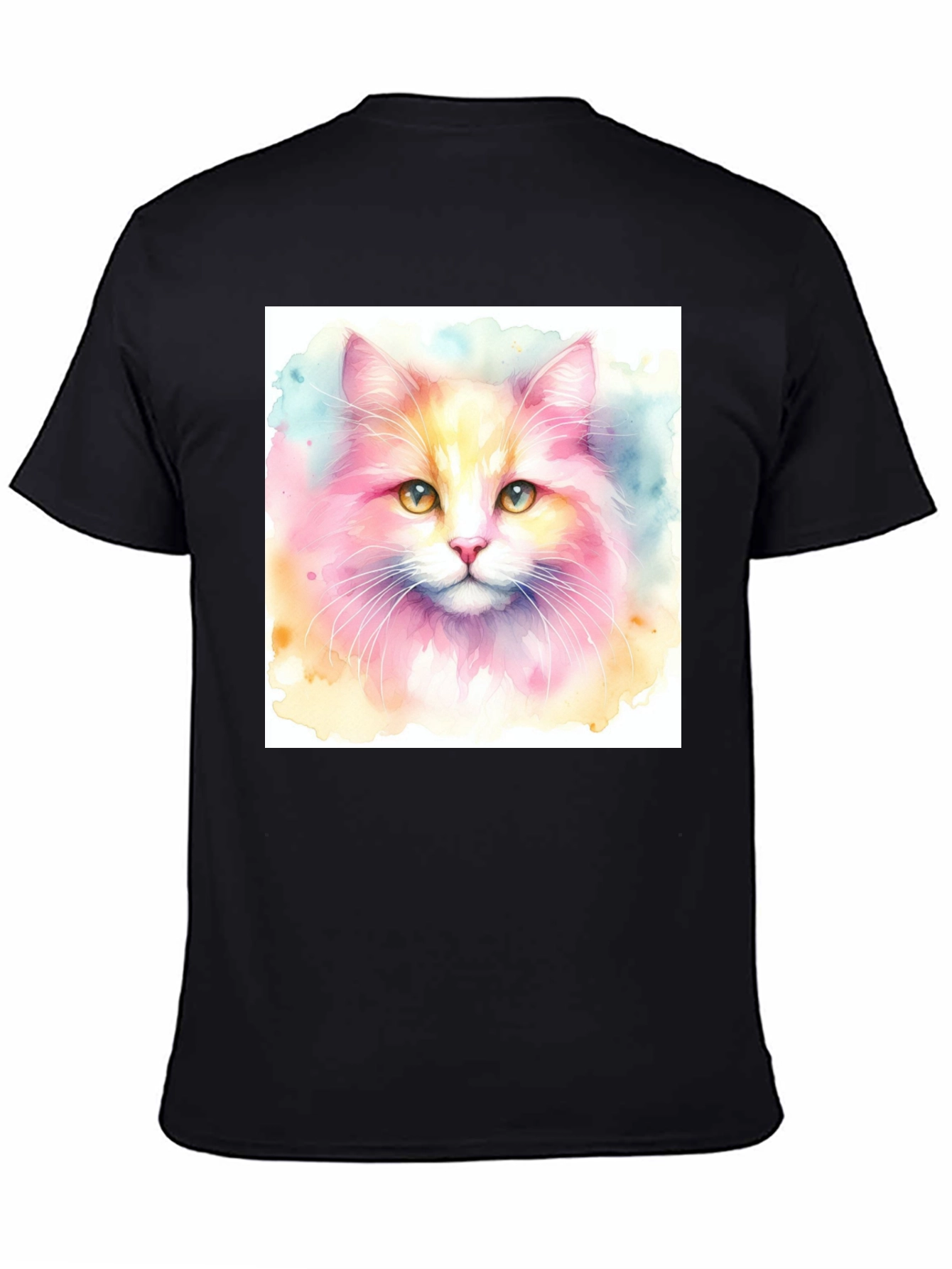 Watercolor Cat Graphic T-Shirt