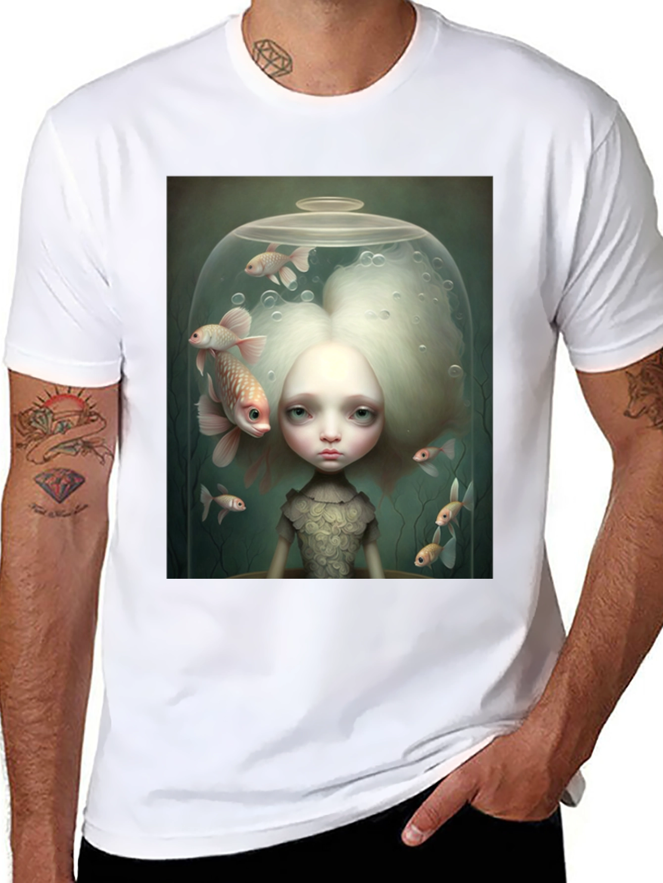 Fishbowl Art Graphic Tee