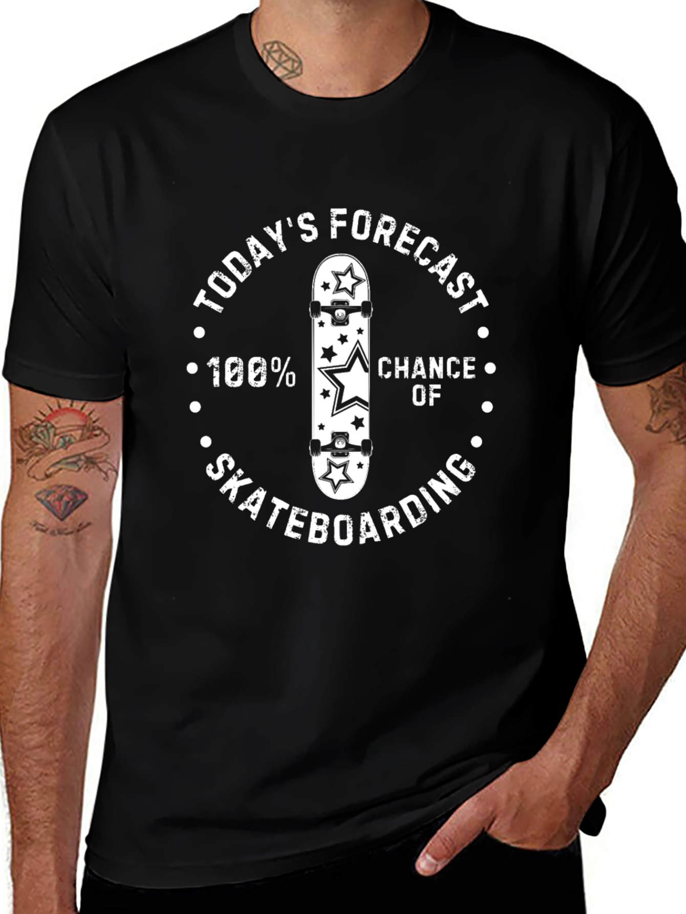 Skateboarding Forecast T-Shirt - 100% Chance