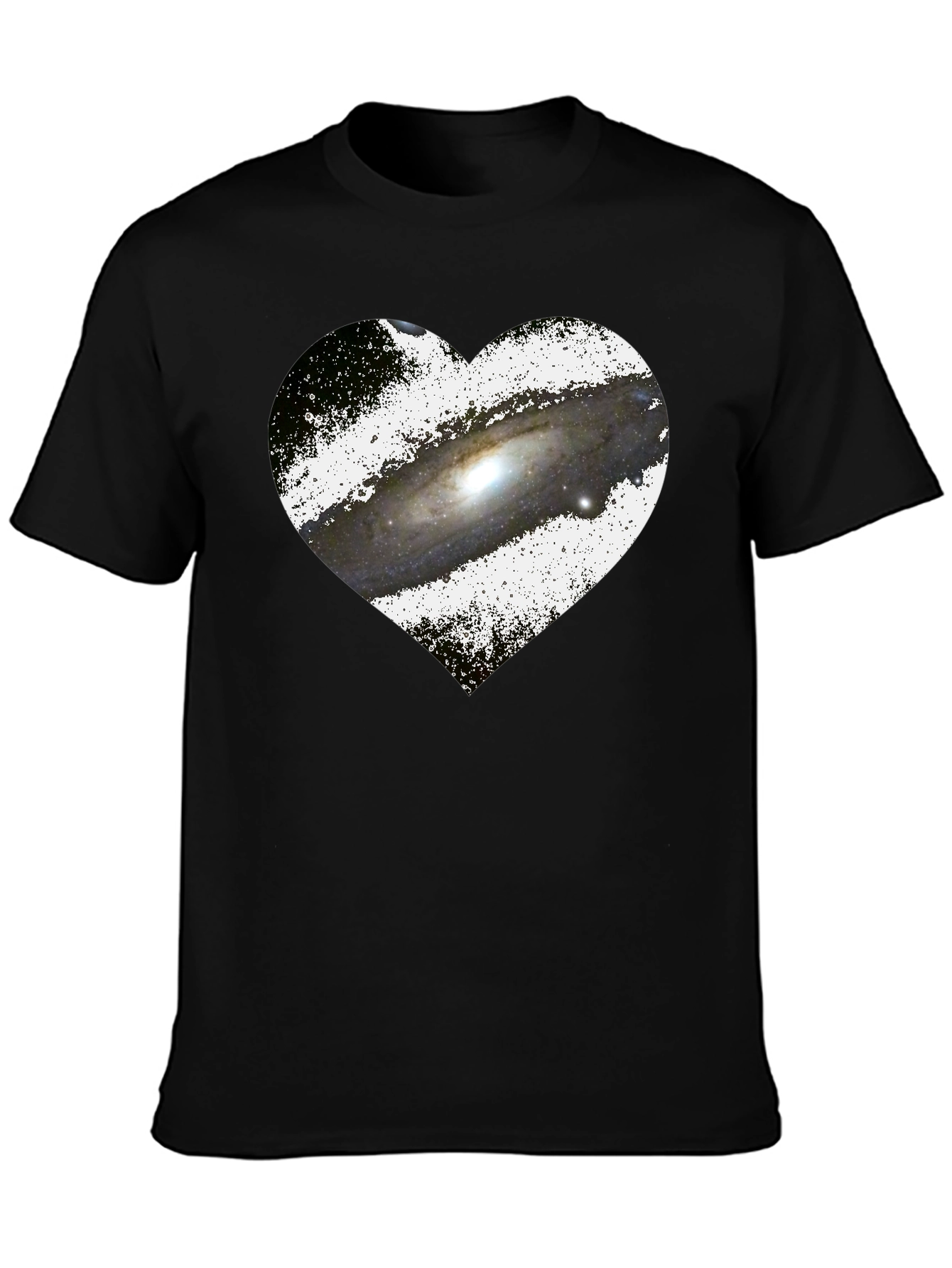 Galaxy Heart Graphic Tee - Stylish Astronomy Lovers T-Shirt