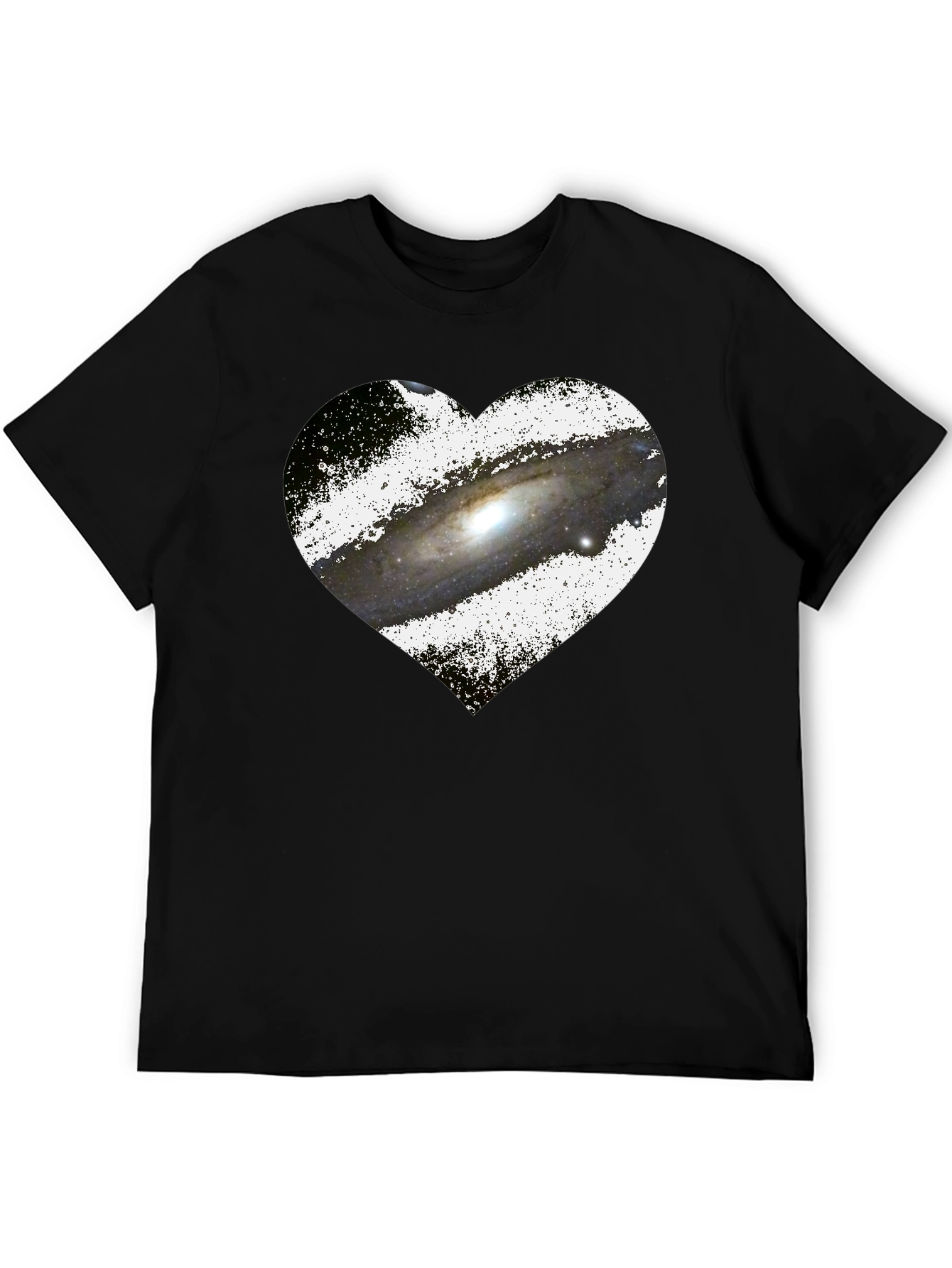Galaxy Heart Graphic Tee - Stylish Astronomy Lovers T-Shirt