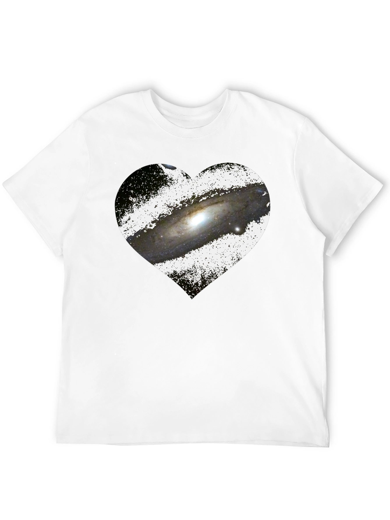 Galaxy Heart Graphic Tee - Stylish Astronomy Lovers T-Shirt