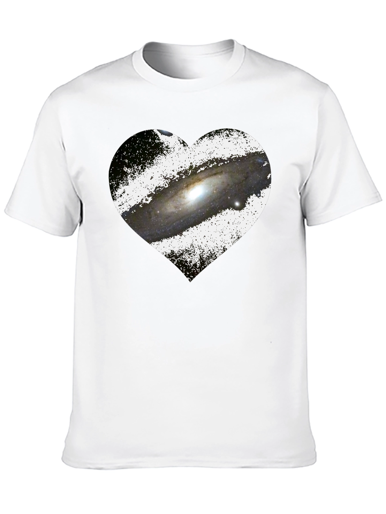 Galaxy Heart Graphic Tee - Stylish Astronomy Lovers T-Shirt