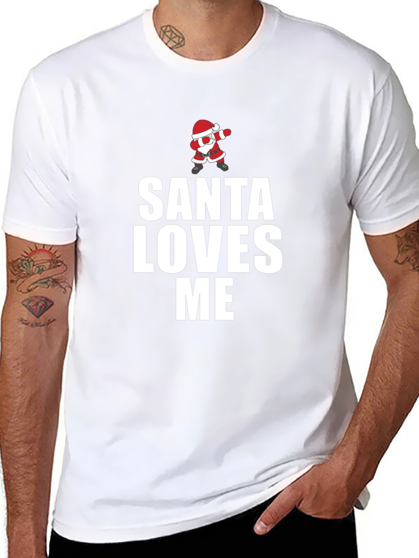 Santa Loves Me Graphic T-Shirt