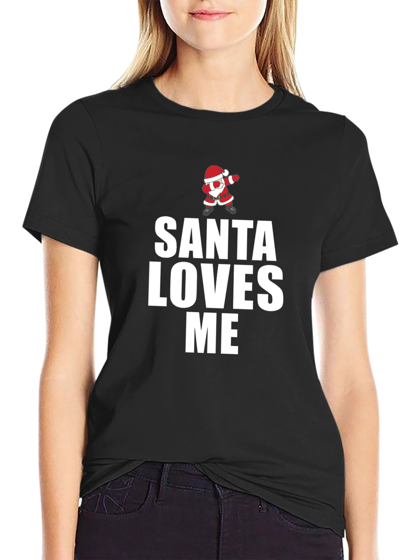 Santa Loves Me Graphic T-Shirt