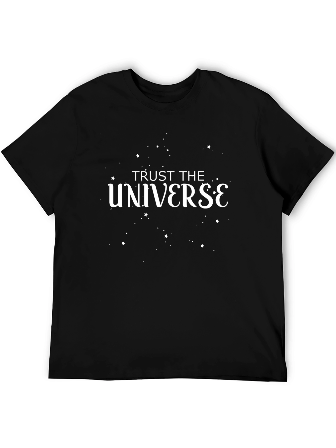 Trust The Universe Graphic Tee - Stylish Black T-Shirt