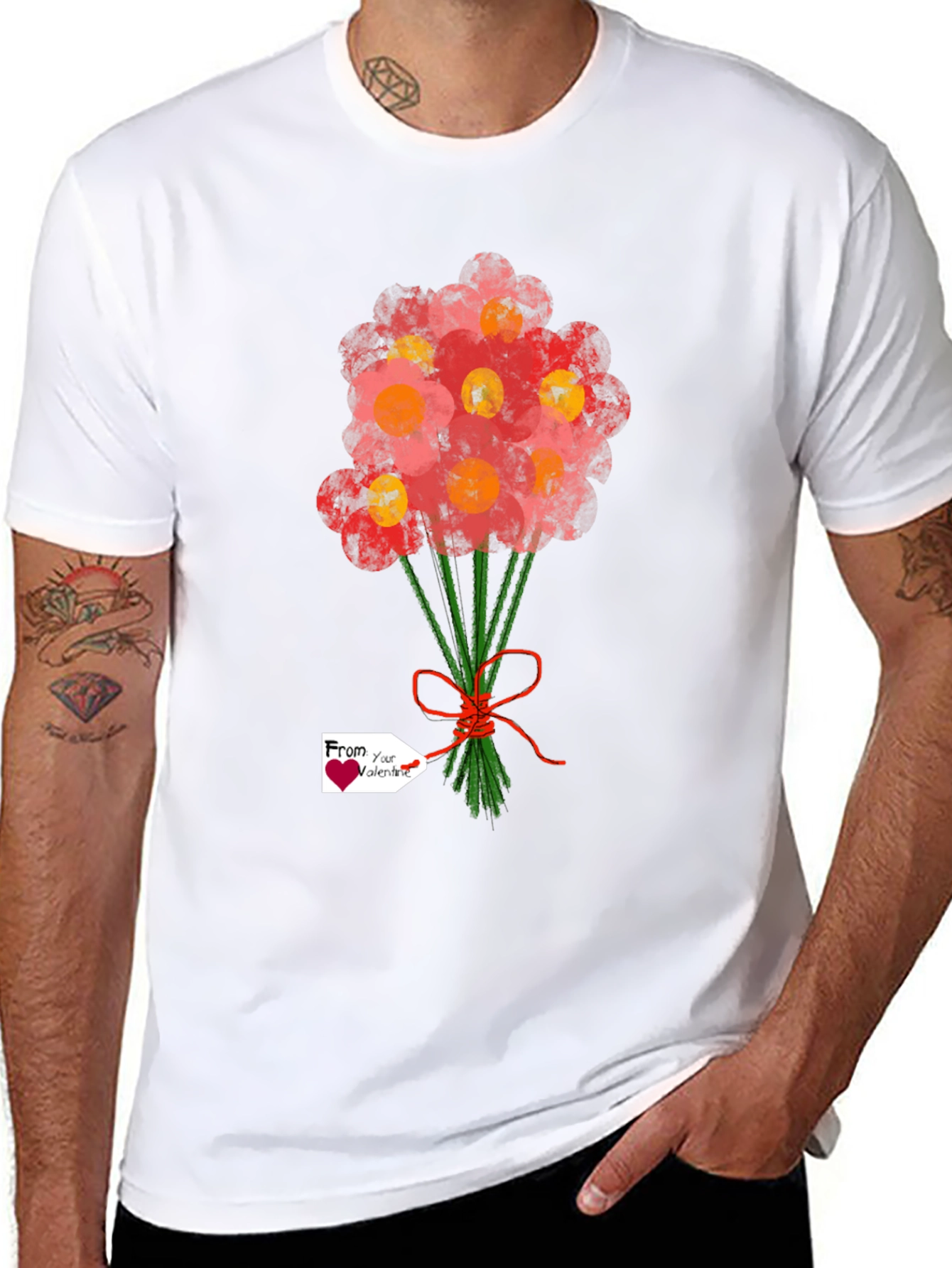 Floral Bouquet T-Shirt - Valentines Gift