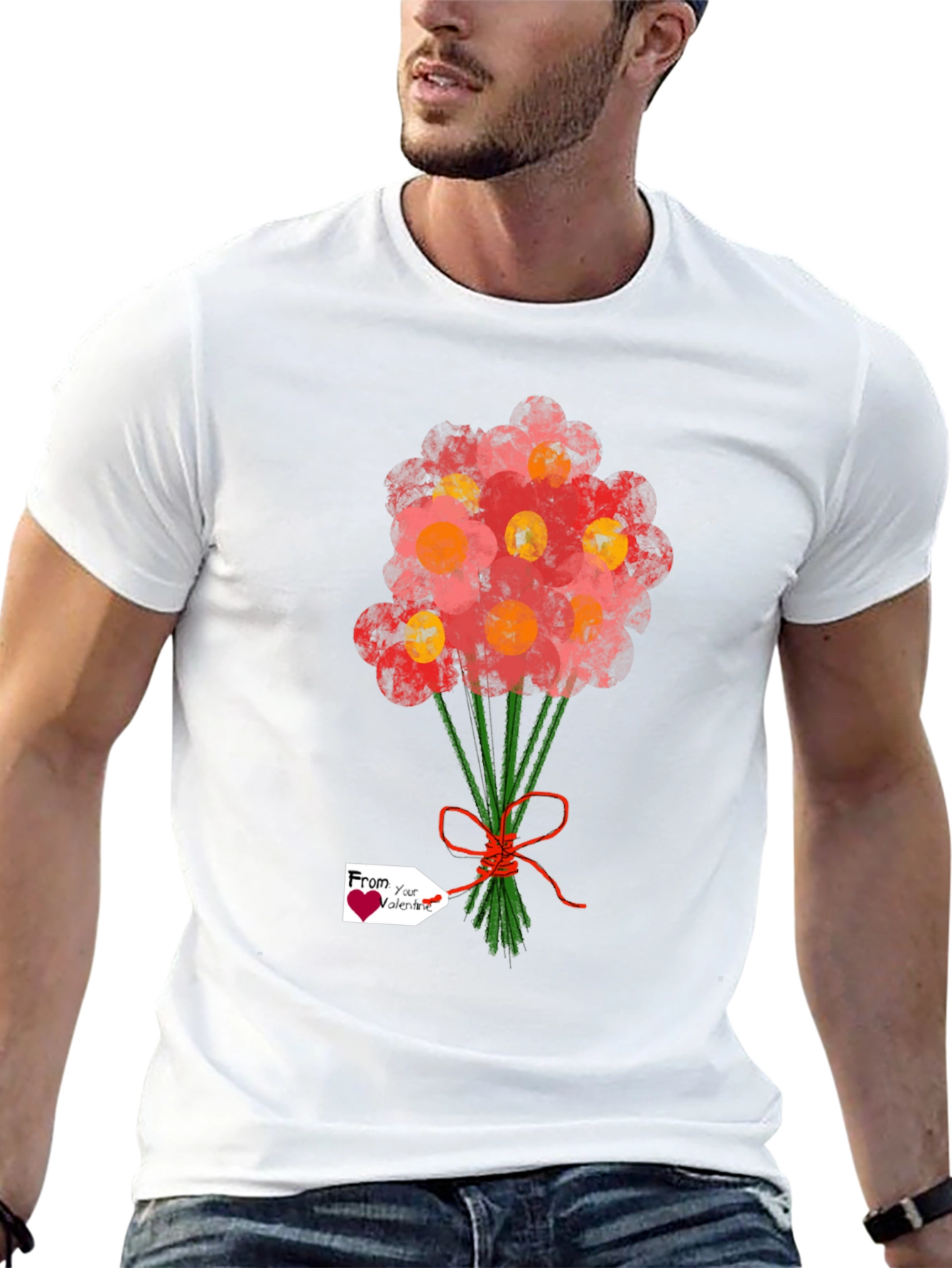 Floral Bouquet T-Shirt - Valentines Gift