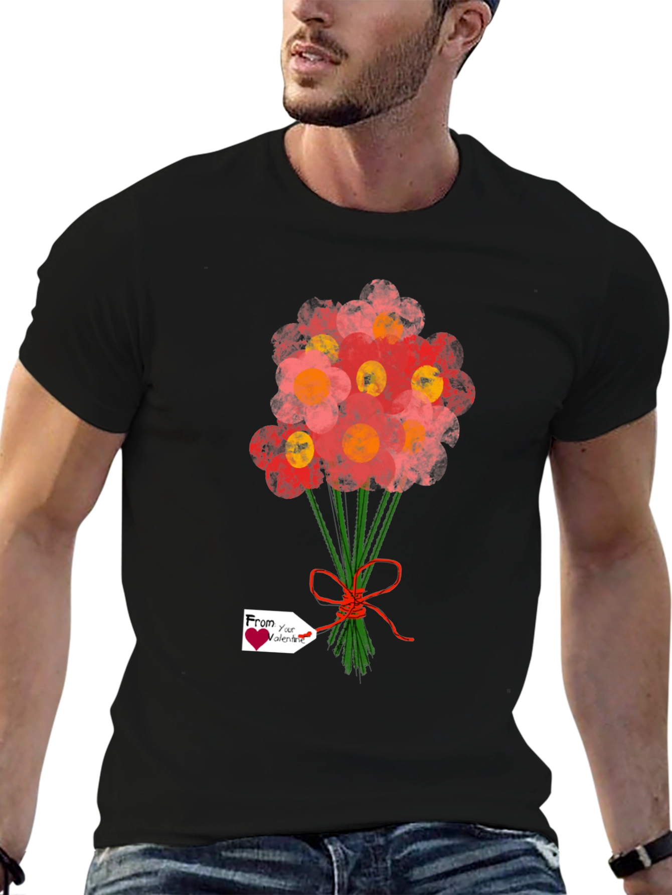 Floral Bouquet T-Shirt - Valentines Gift