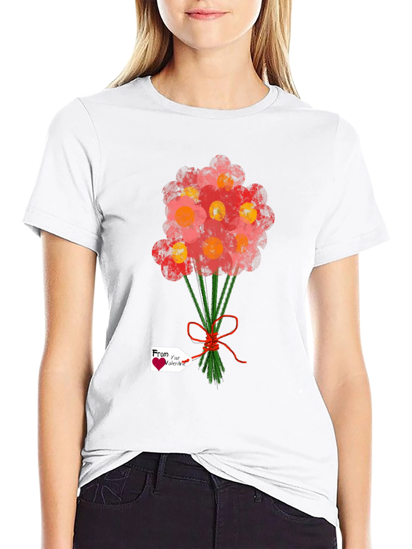Floral Bouquet T-Shirt - Valentines Gift
