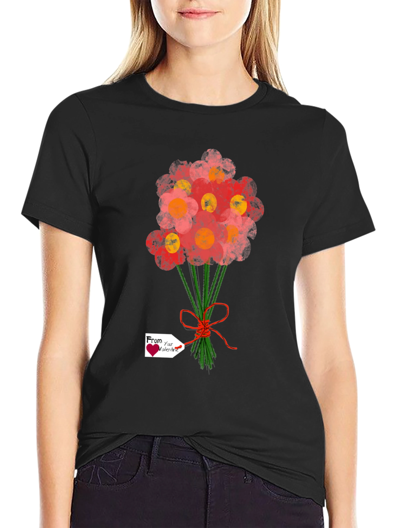 Floral Bouquet T-Shirt - Valentines Gift