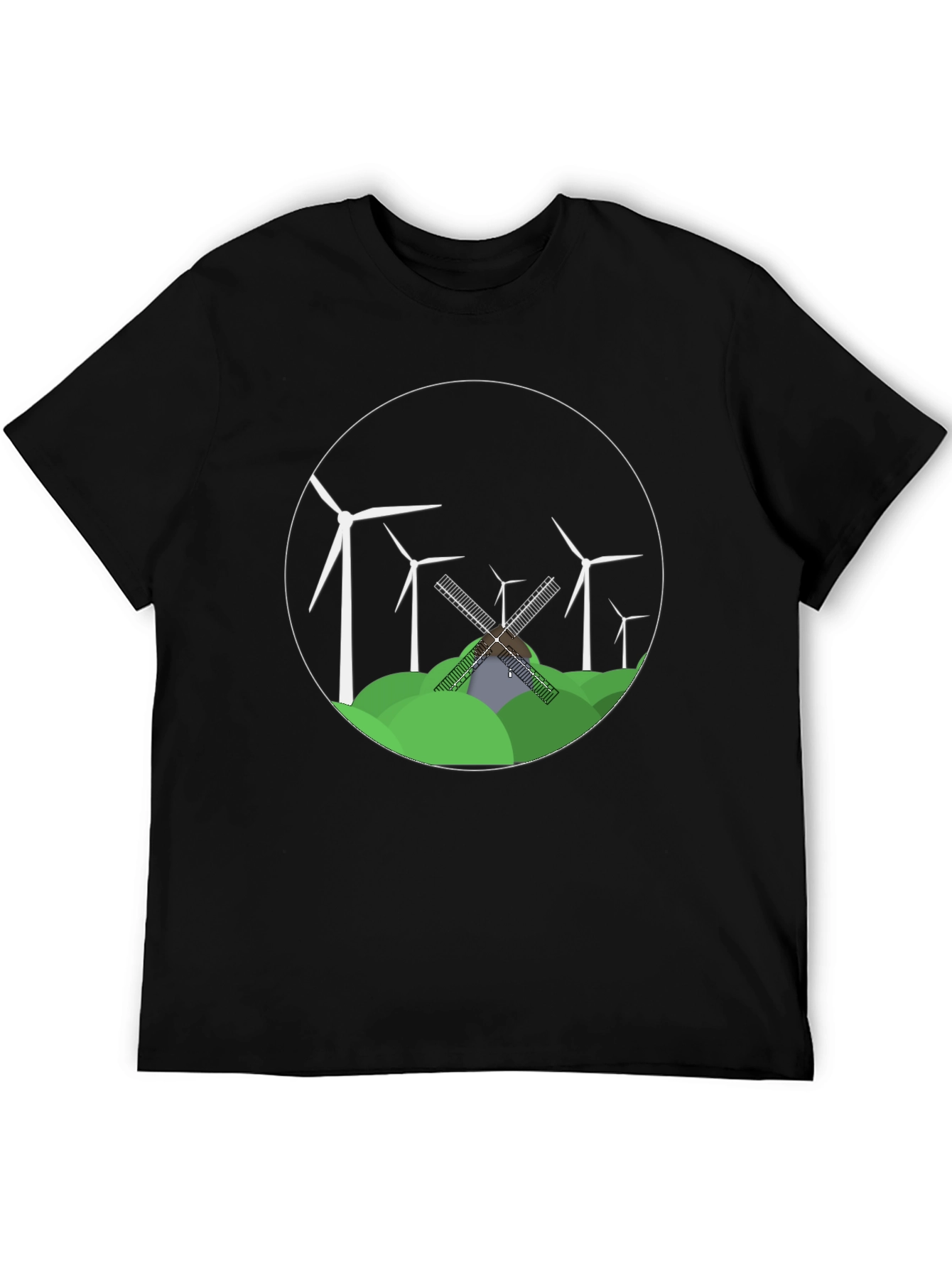 Windmill Graphic Tee - Eco-Friendly Design
